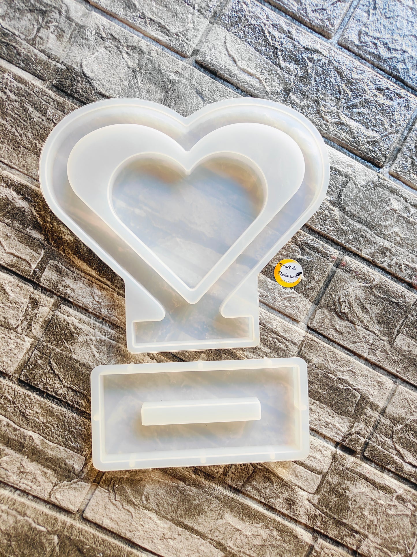 Centre Heart with Stand Mould - Kraft ki Dukaan