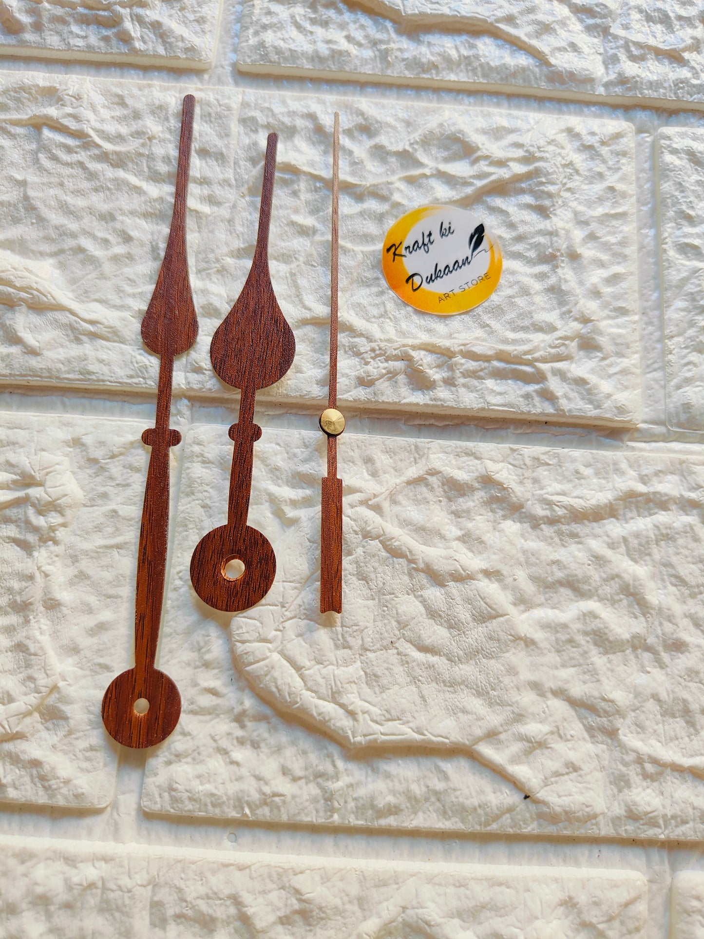 Clock Hands Metal Wooden Finishing W3 - Kraft ki Dukaan