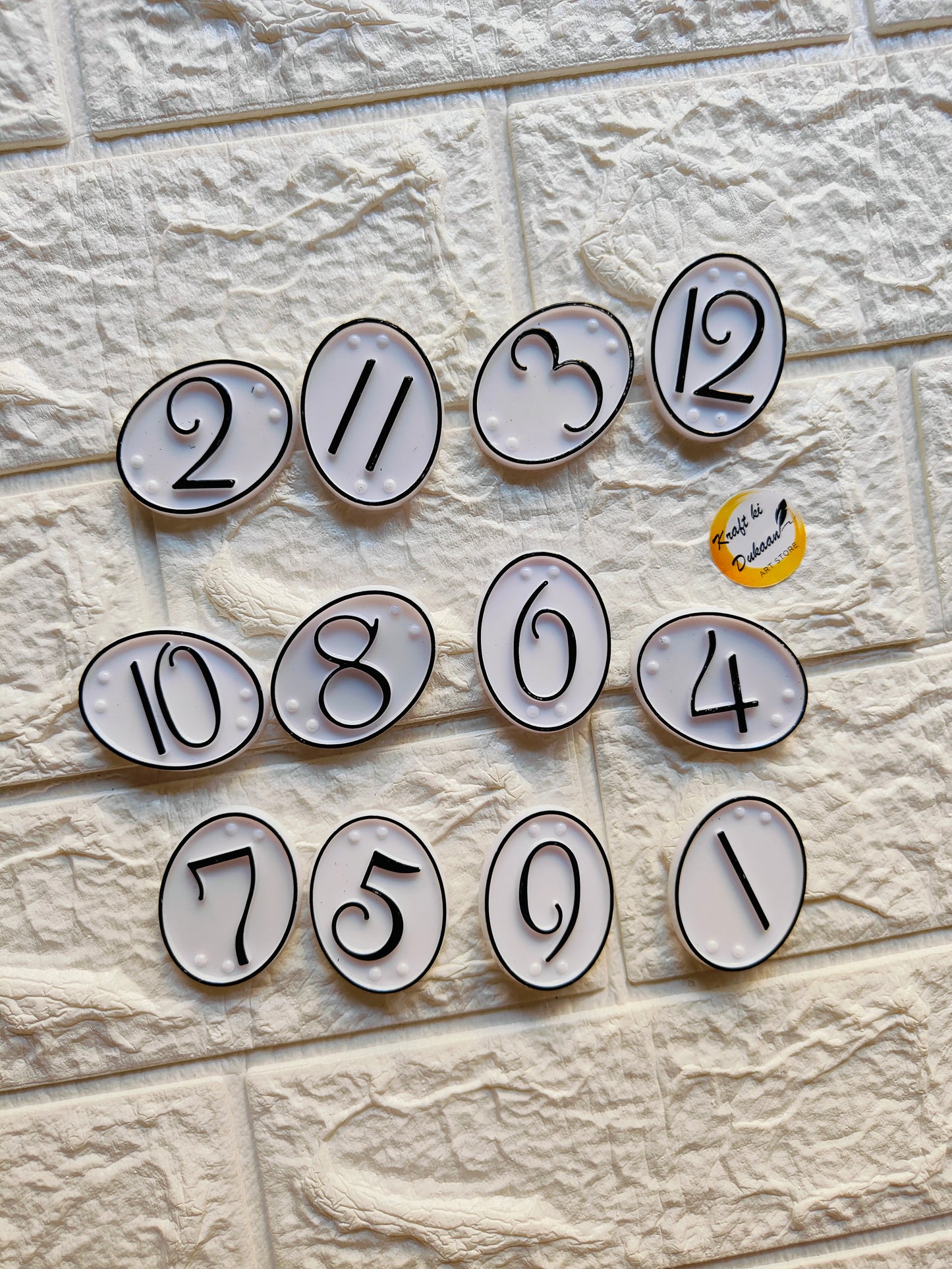 Clock Numbers Set A3 - Kraft ki Dukaan