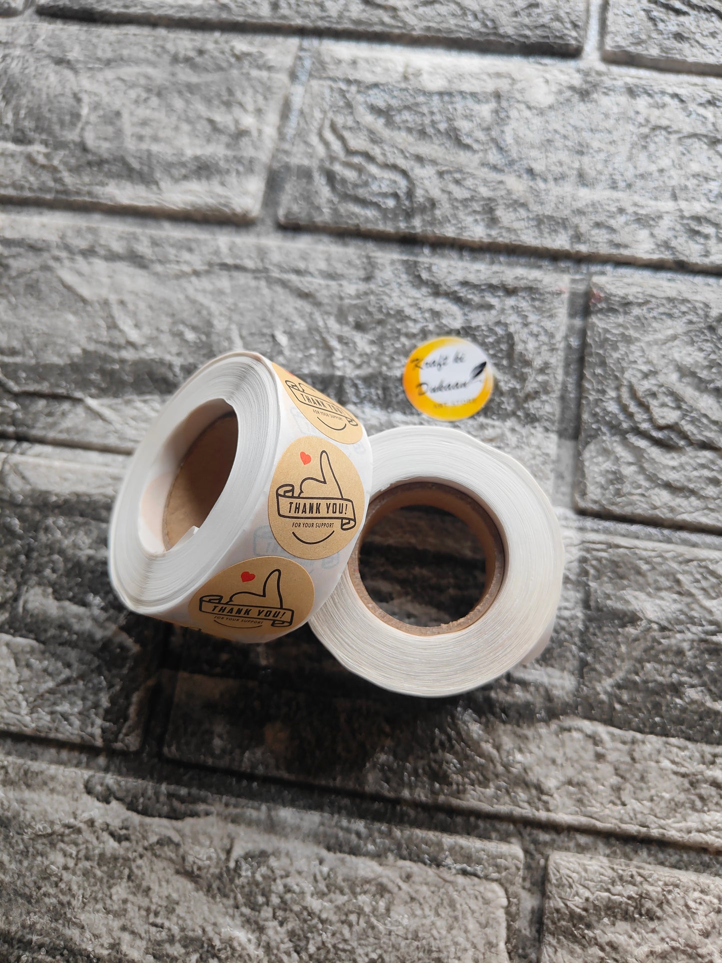 Thank You Stickers Tape A5 - Kraft ki Dukaan