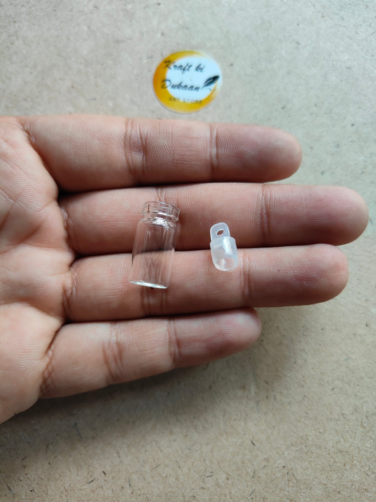 Mini Glass Bottle Rubber Lid Pack of 50 - Kraft ki Dukaan
