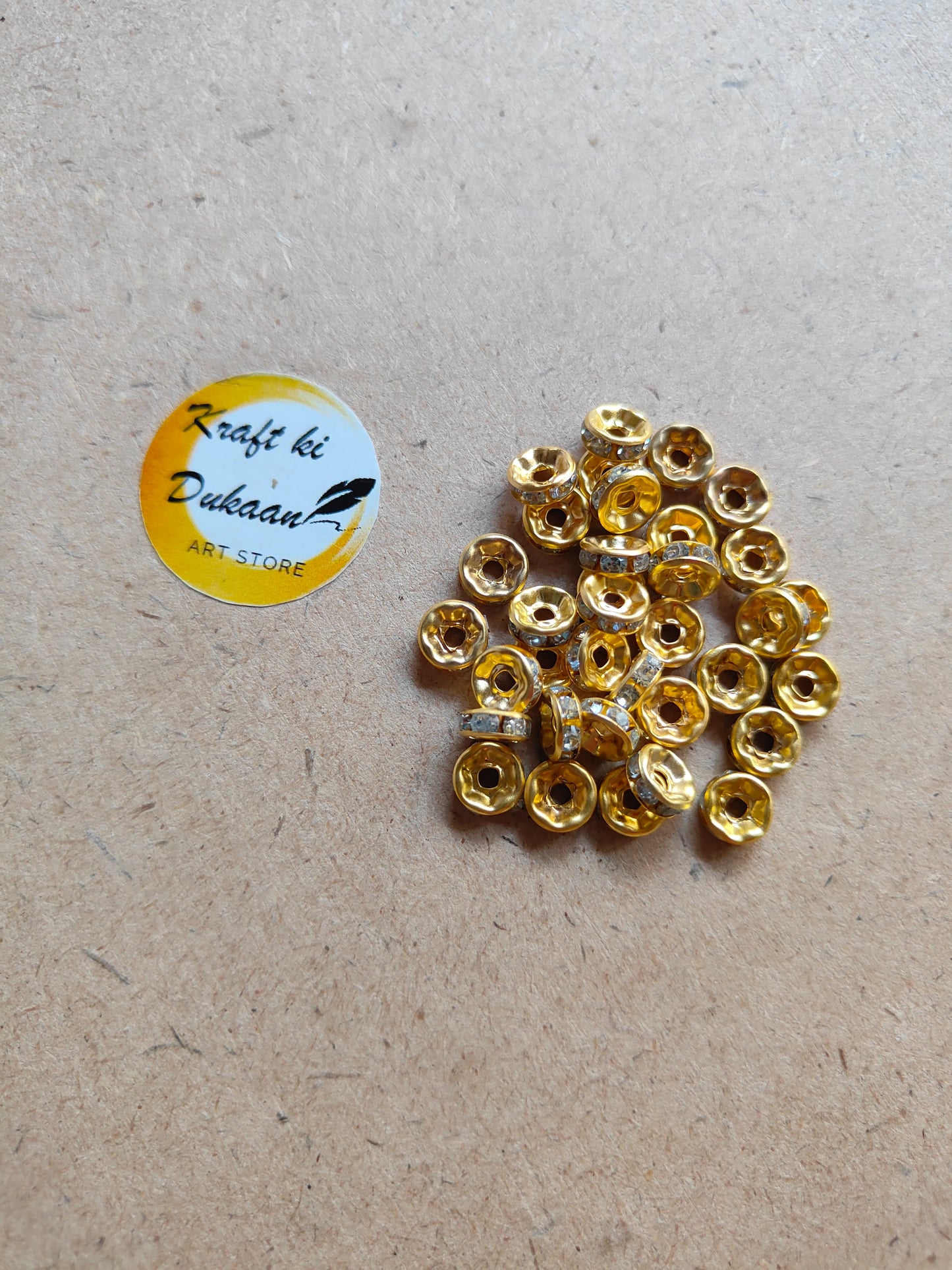 Designer Diamond Beads Pack of 50 - Kraft ki Dukaan