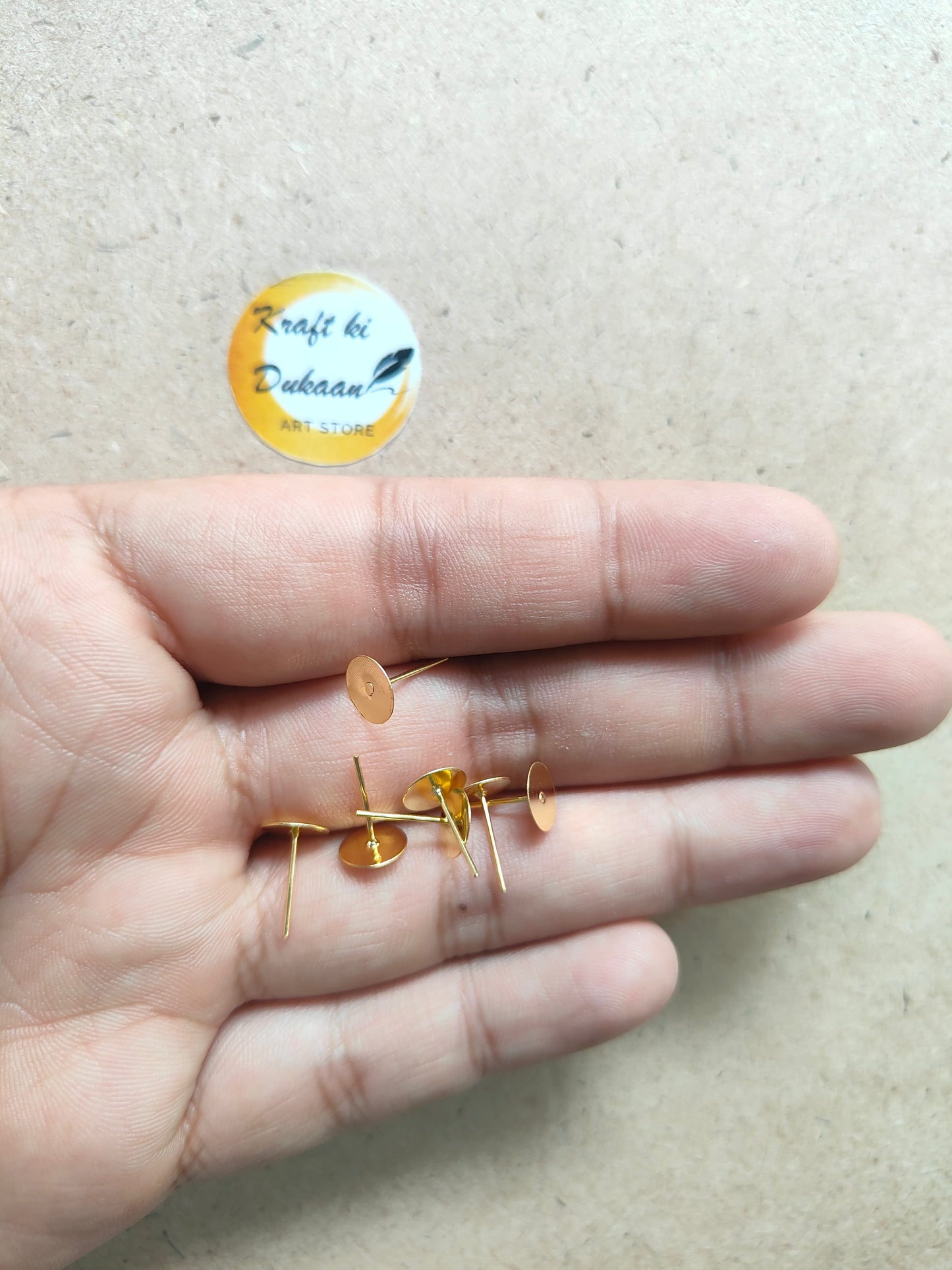 Golden Earring Stud Pack of 50 - Kraft ki Dukaan