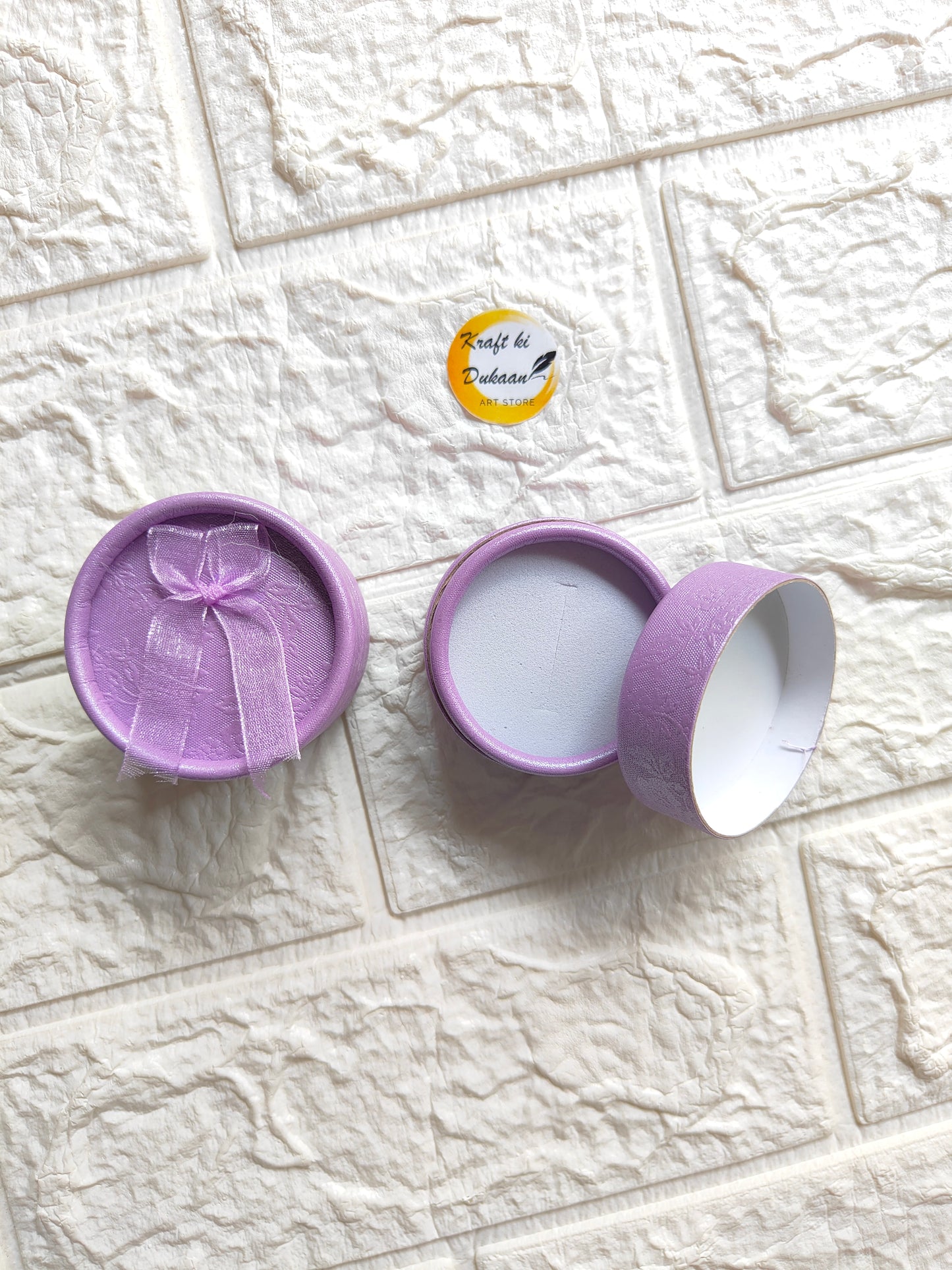 Round Ring Box Purple - Kraft ki Dukaan