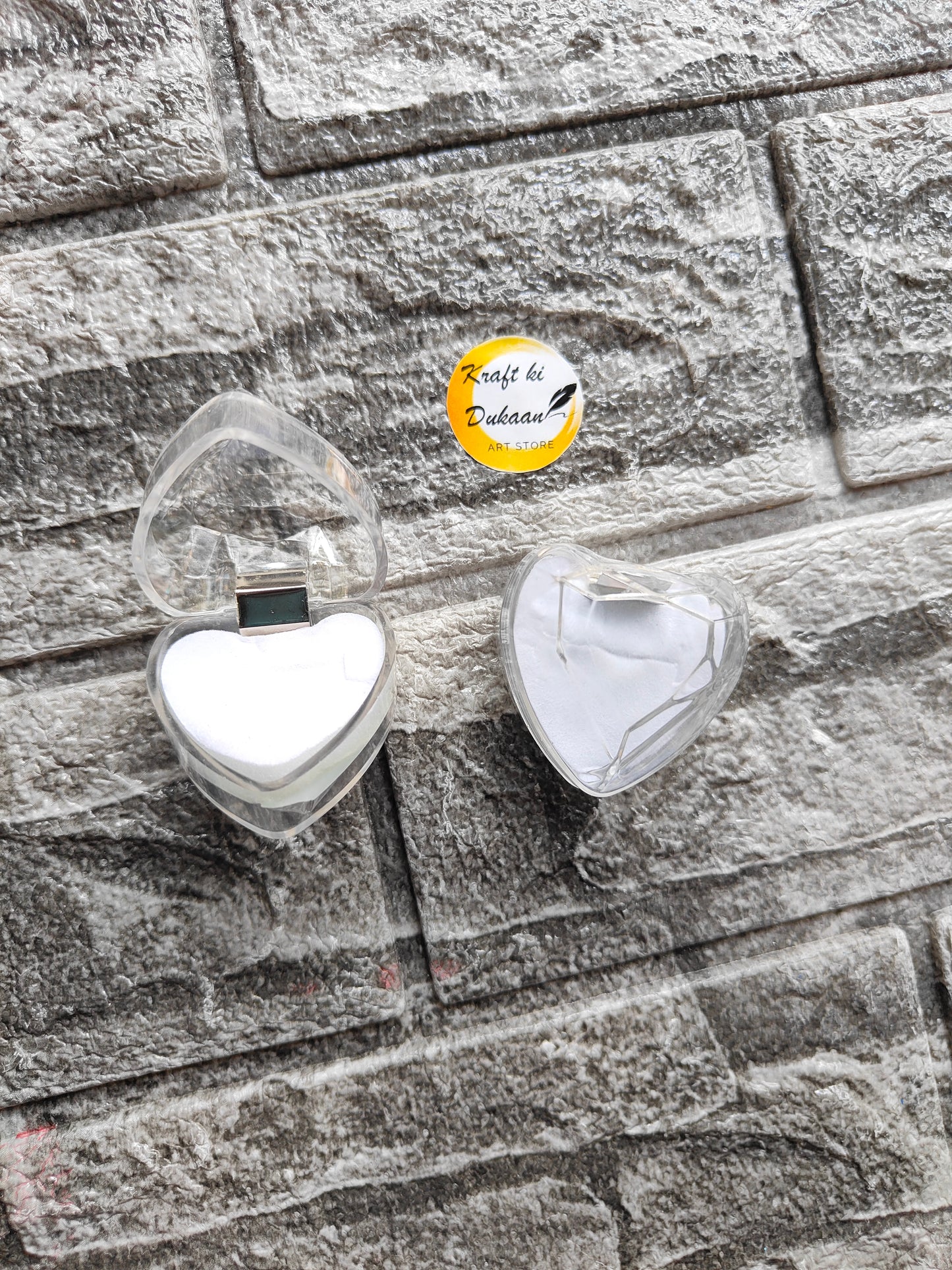 Acrylic Ring Box Heart - Kraft ki Dukaan
