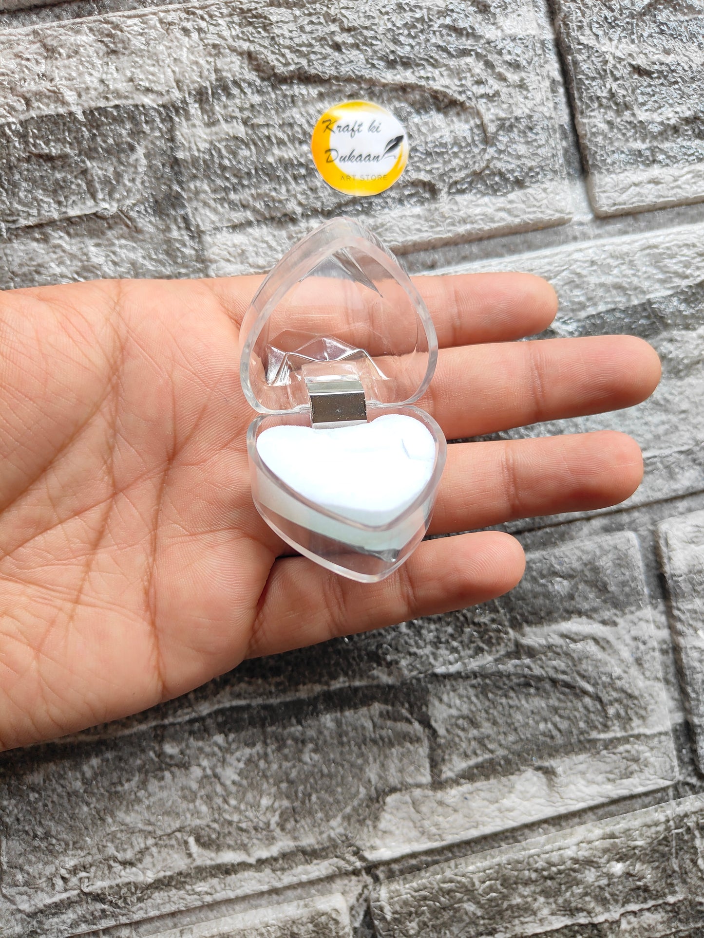 Acrylic Ring Box Heart - Kraft ki Dukaan