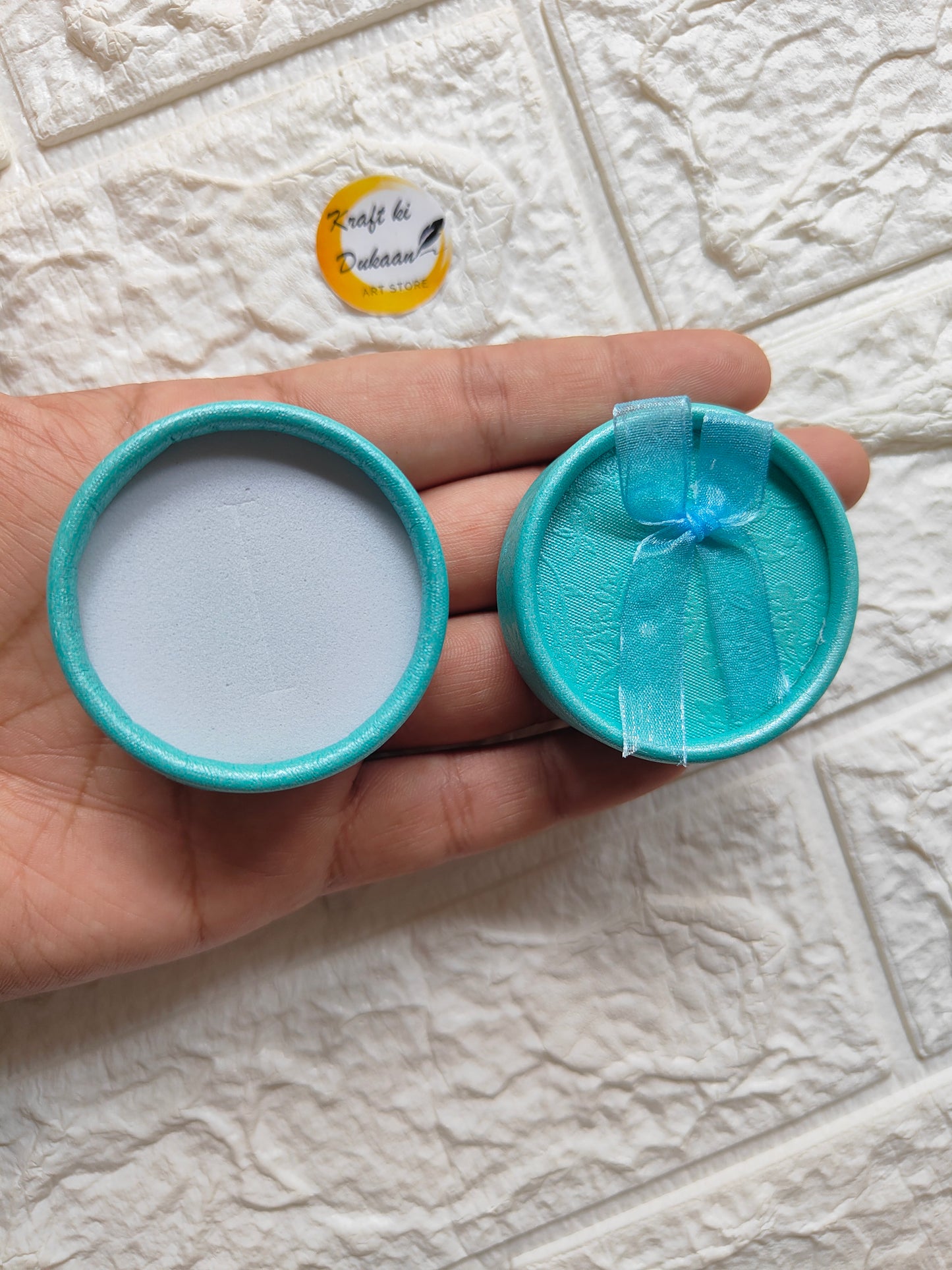 Round Ring Box Sky Blue - Kraft ki Dukaan