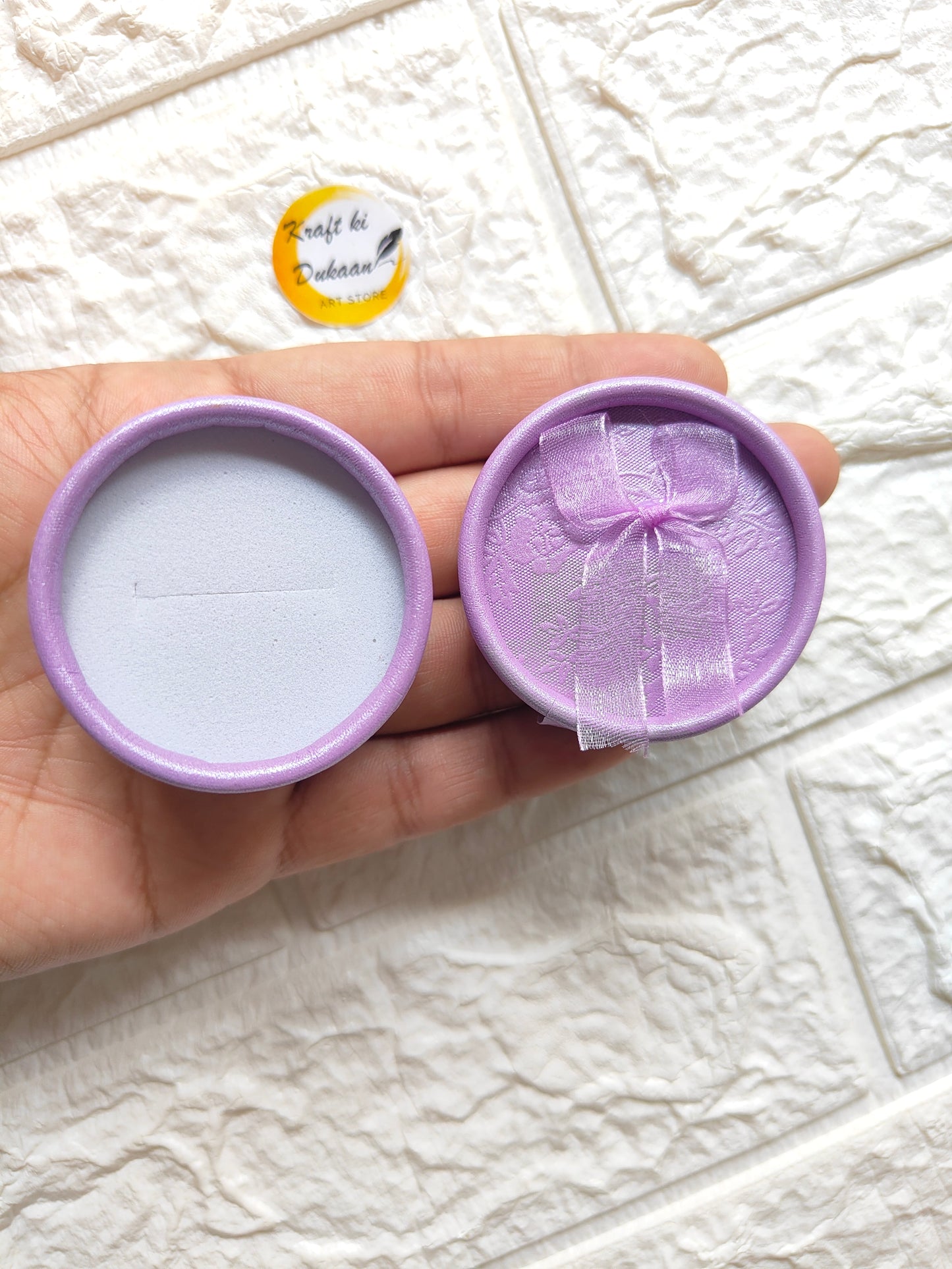 Round Ring Box Purple - Kraft ki Dukaan