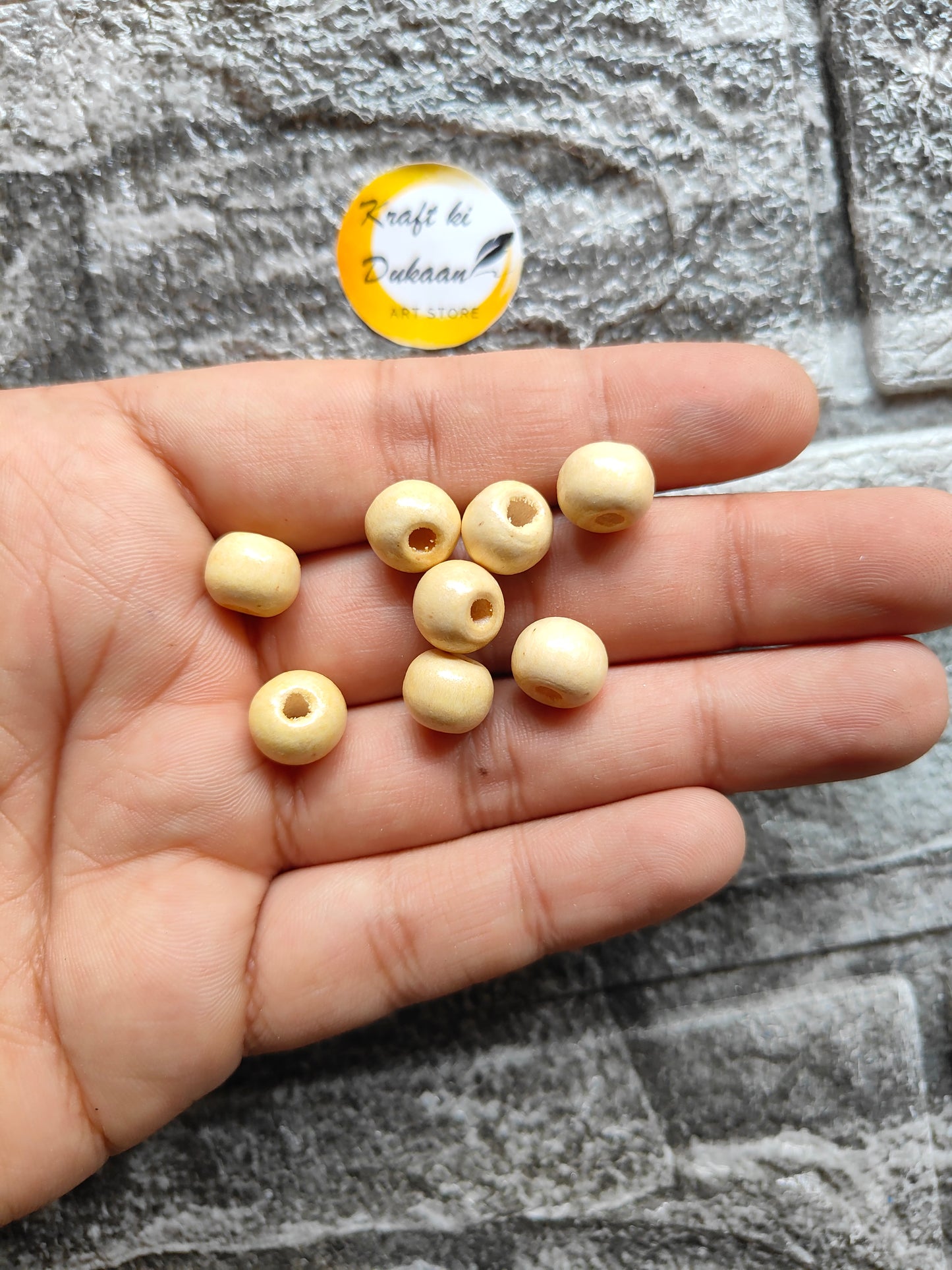 Wooden Round Beads - Kraft ki Dukaan
