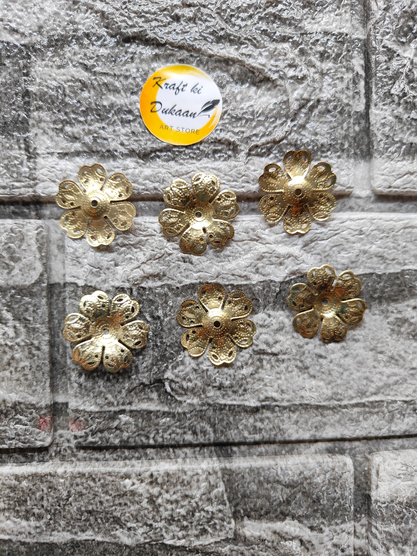 Metal Flower Pack of 50 - Kraft ki Dukaan