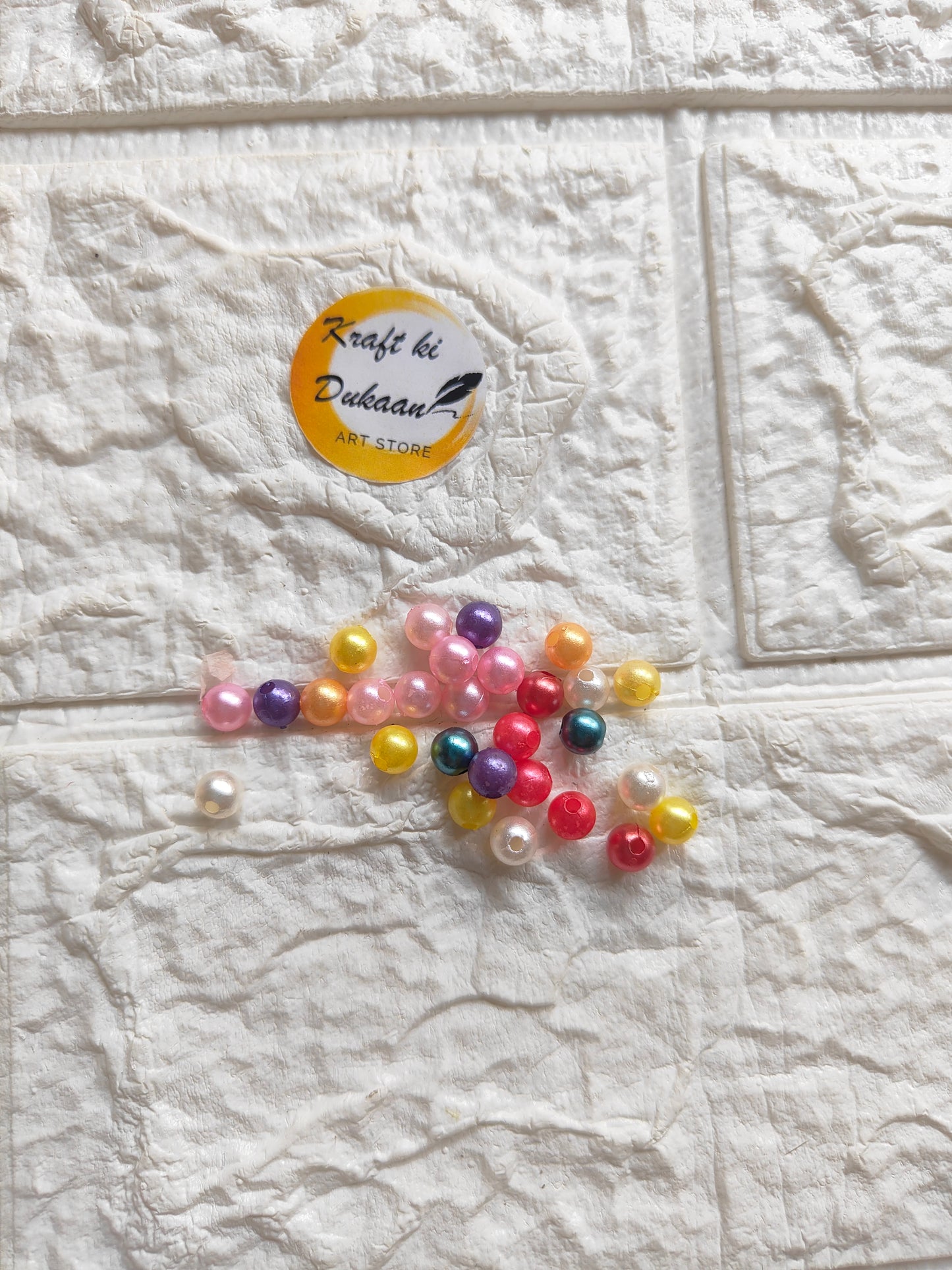 Multi Colour Pearl Beads - Kraft ki Dukaan