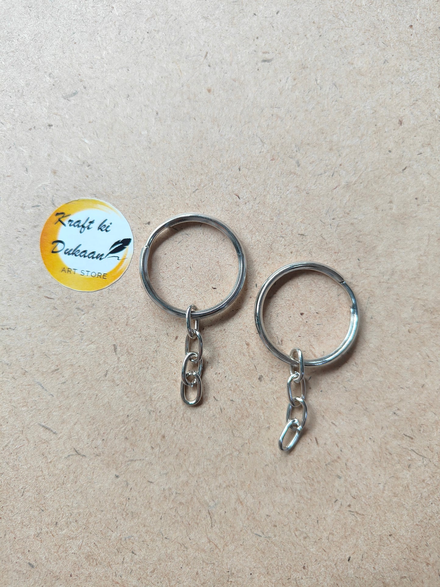 Keychain Ring Round Pack of 50 - Kraft ki Dukaan