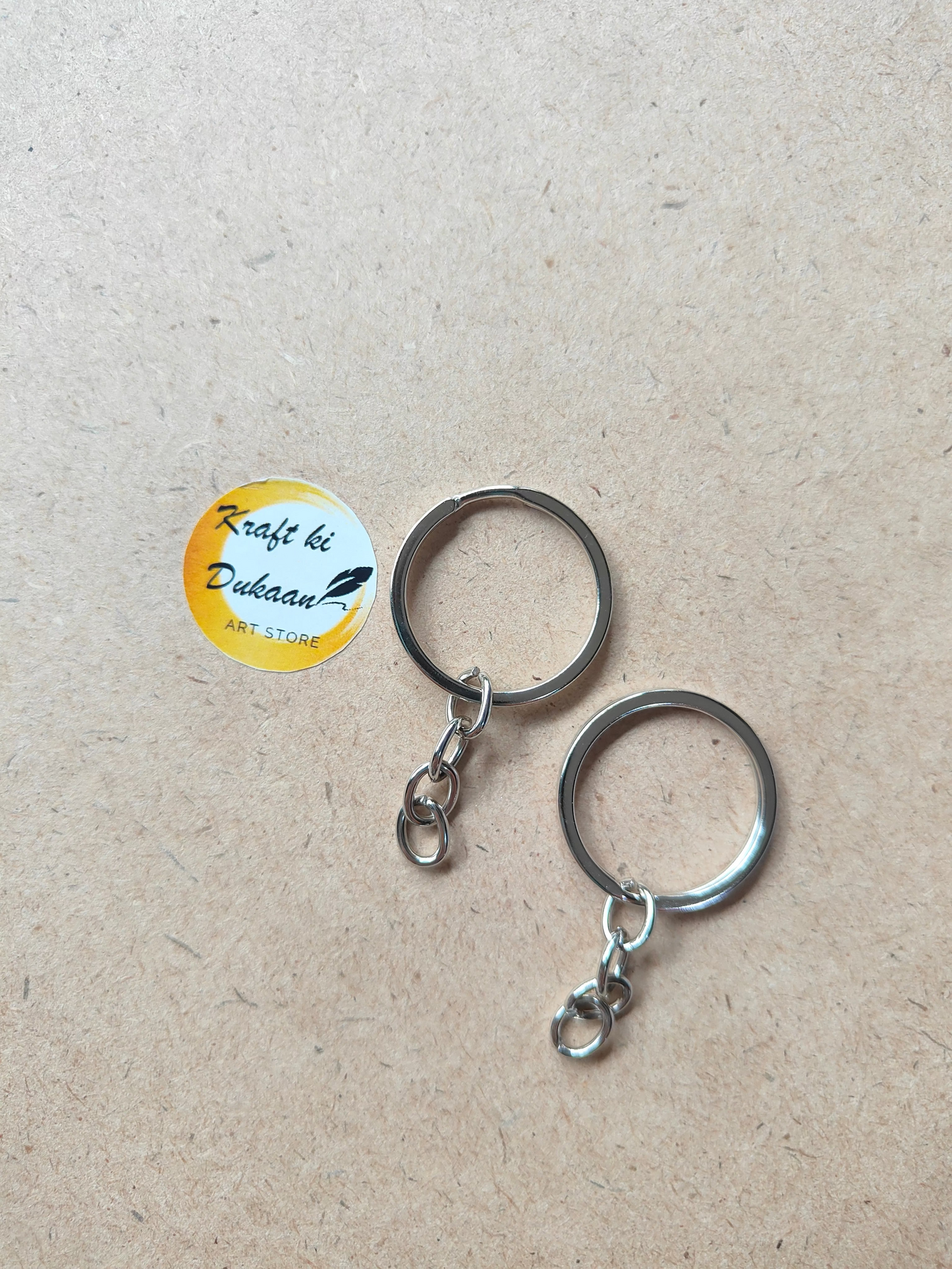 Keychain Ring Flat Pack of 50 - Kraft ki Dukaan
