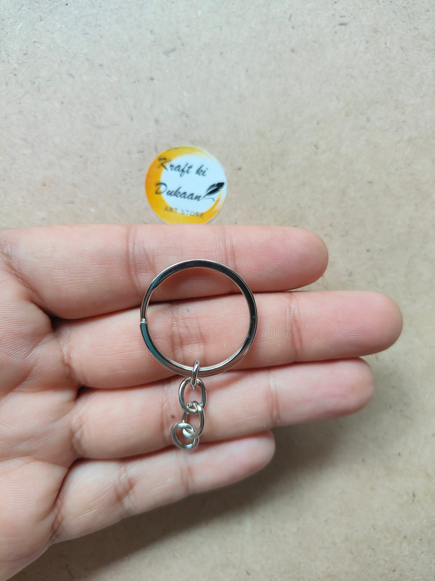 Keychain Ring Flat Pack of 50 - Kraft ki Dukaan
