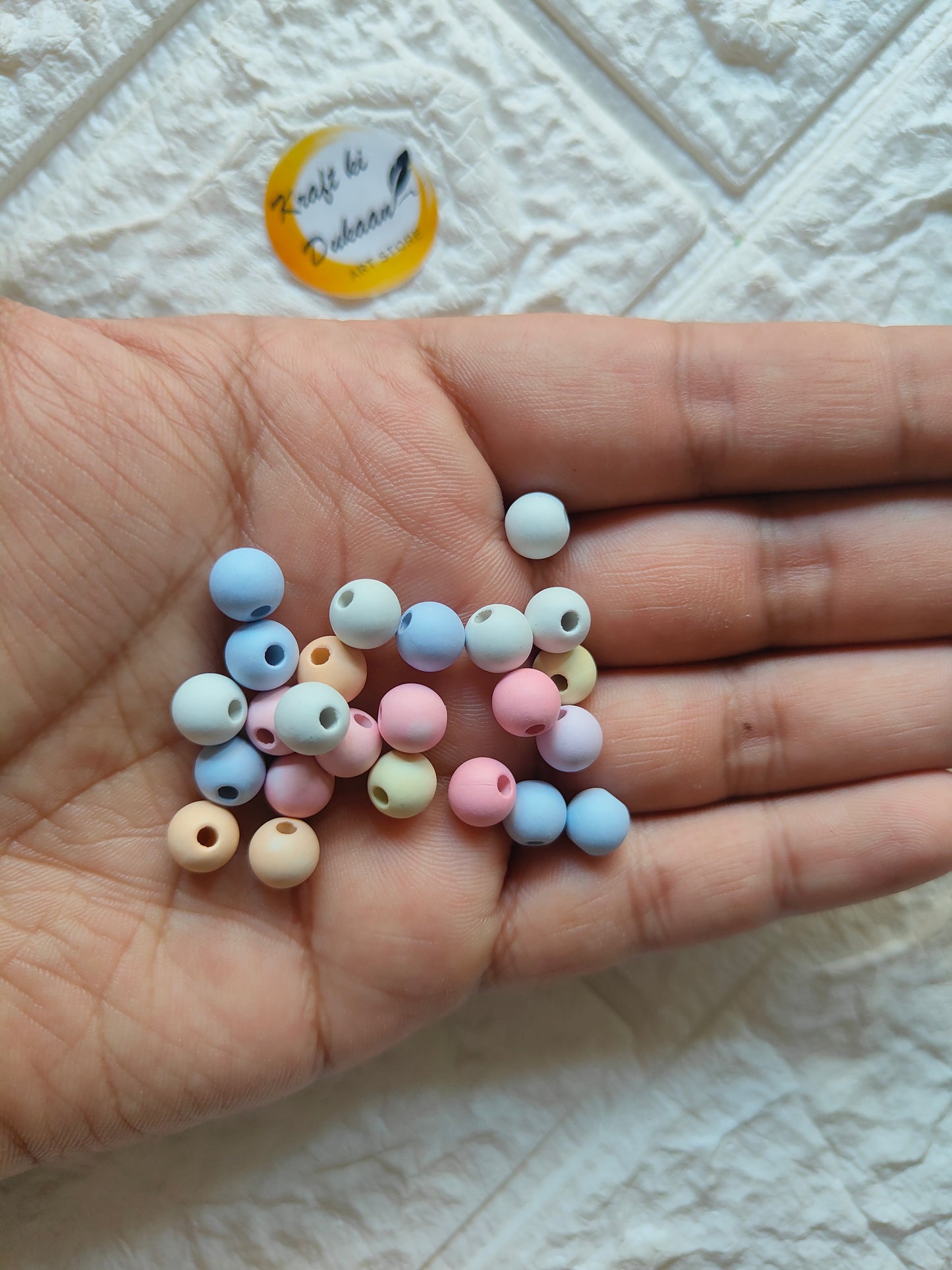 Pastel Multi Pearl Beads - Kraft ki Dukaan