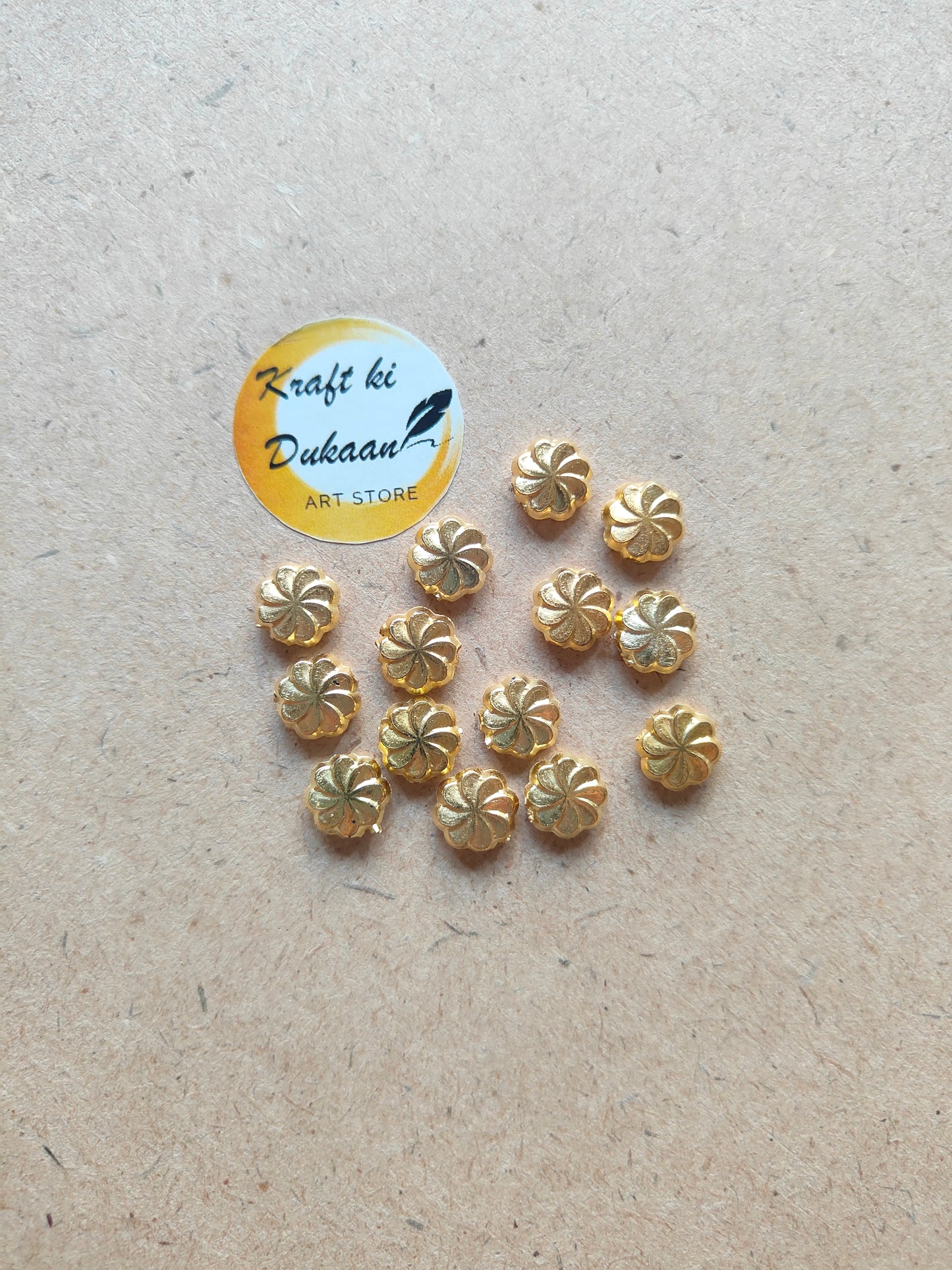 Small Flower Beads Pack of 100 - Kraft ki Dukaan