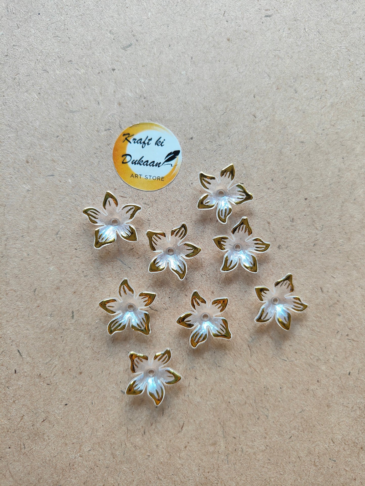 Star Flower Beads pack of 50 - Kraft ki Dukaan