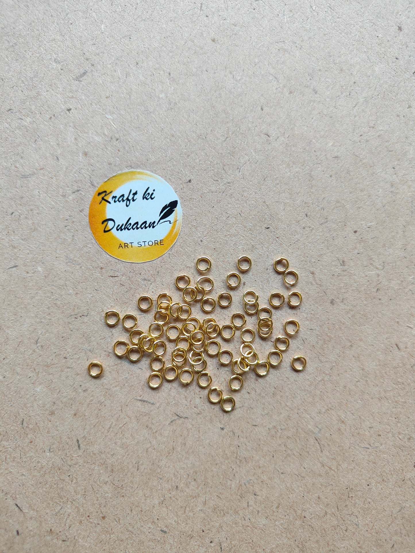 Golden Circle Metal Rings - Kraft ki Dukaan