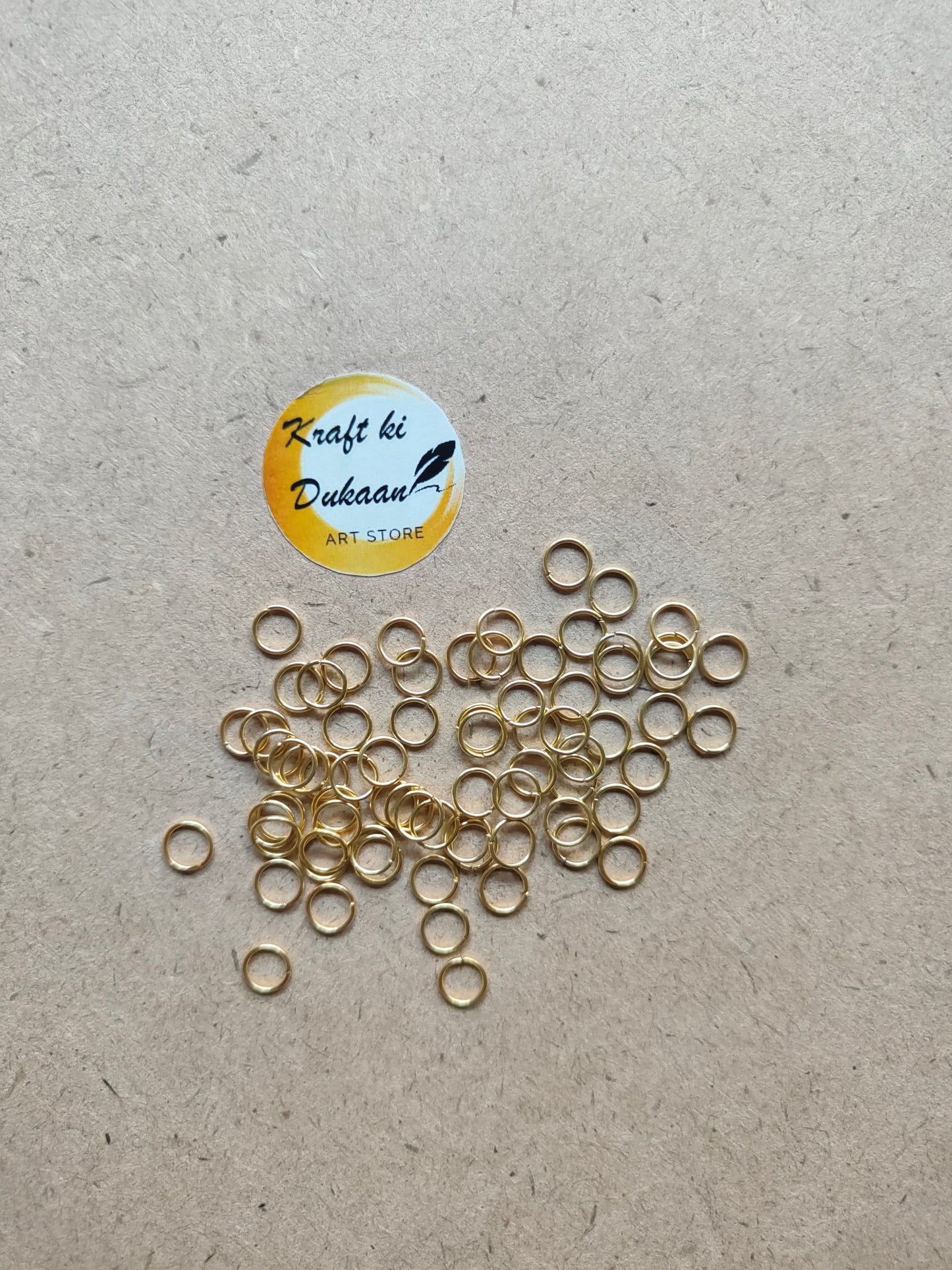 Golden Circle Metal Rings - Kraft ki Dukaan