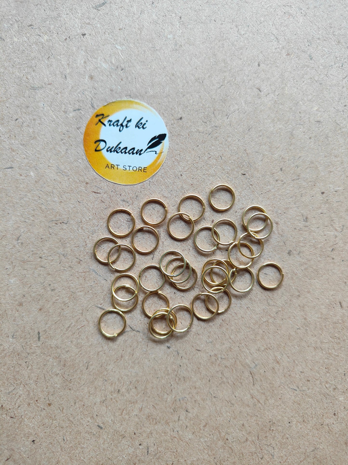 Golden Circle Metal Rings - Kraft ki Dukaan