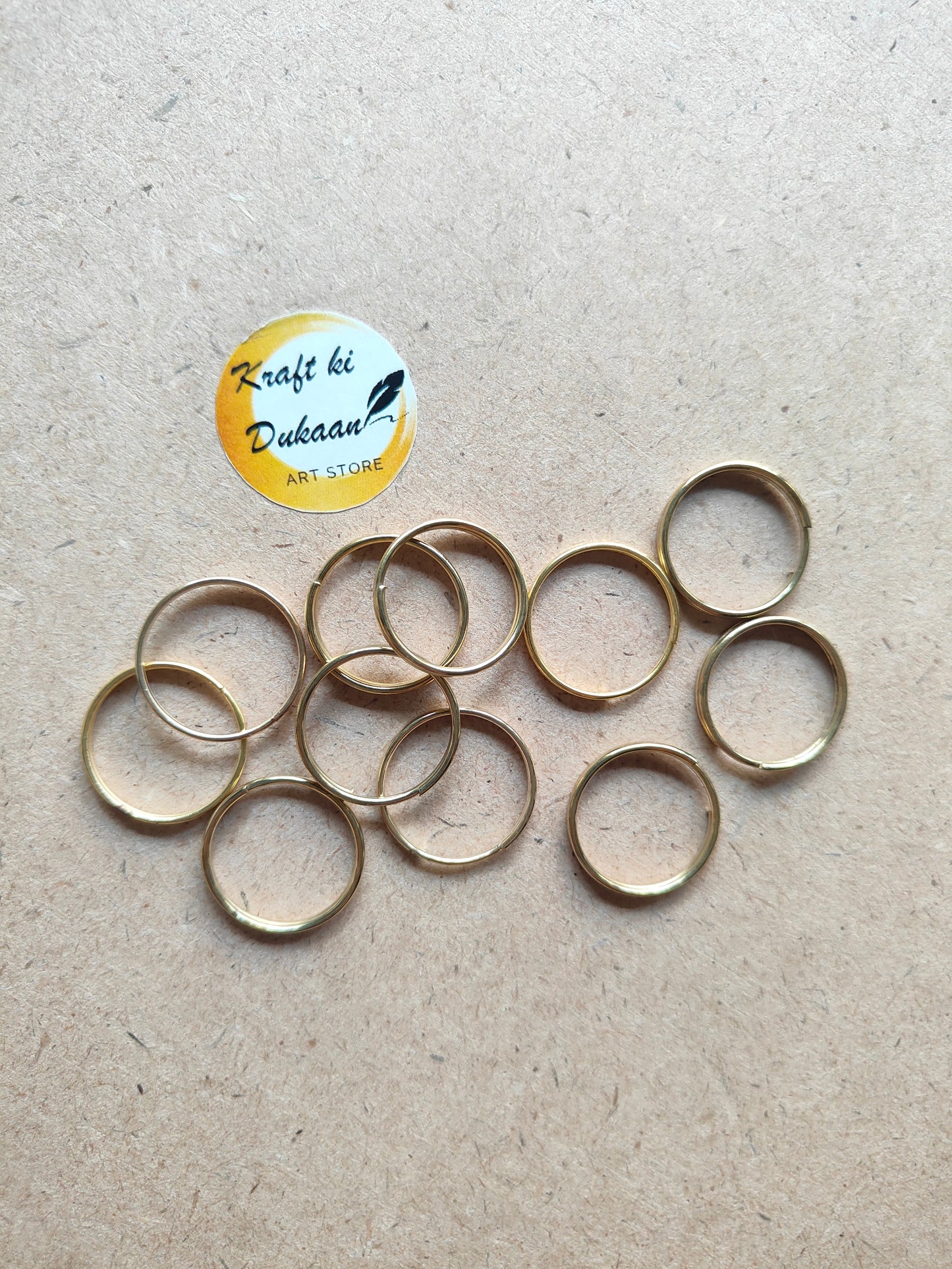 Golden Circle Metal Rings - Kraft ki Dukaan
