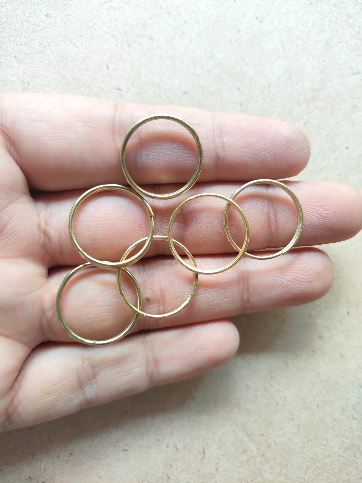 Golden Circle Metal Rings - Kraft ki Dukaan