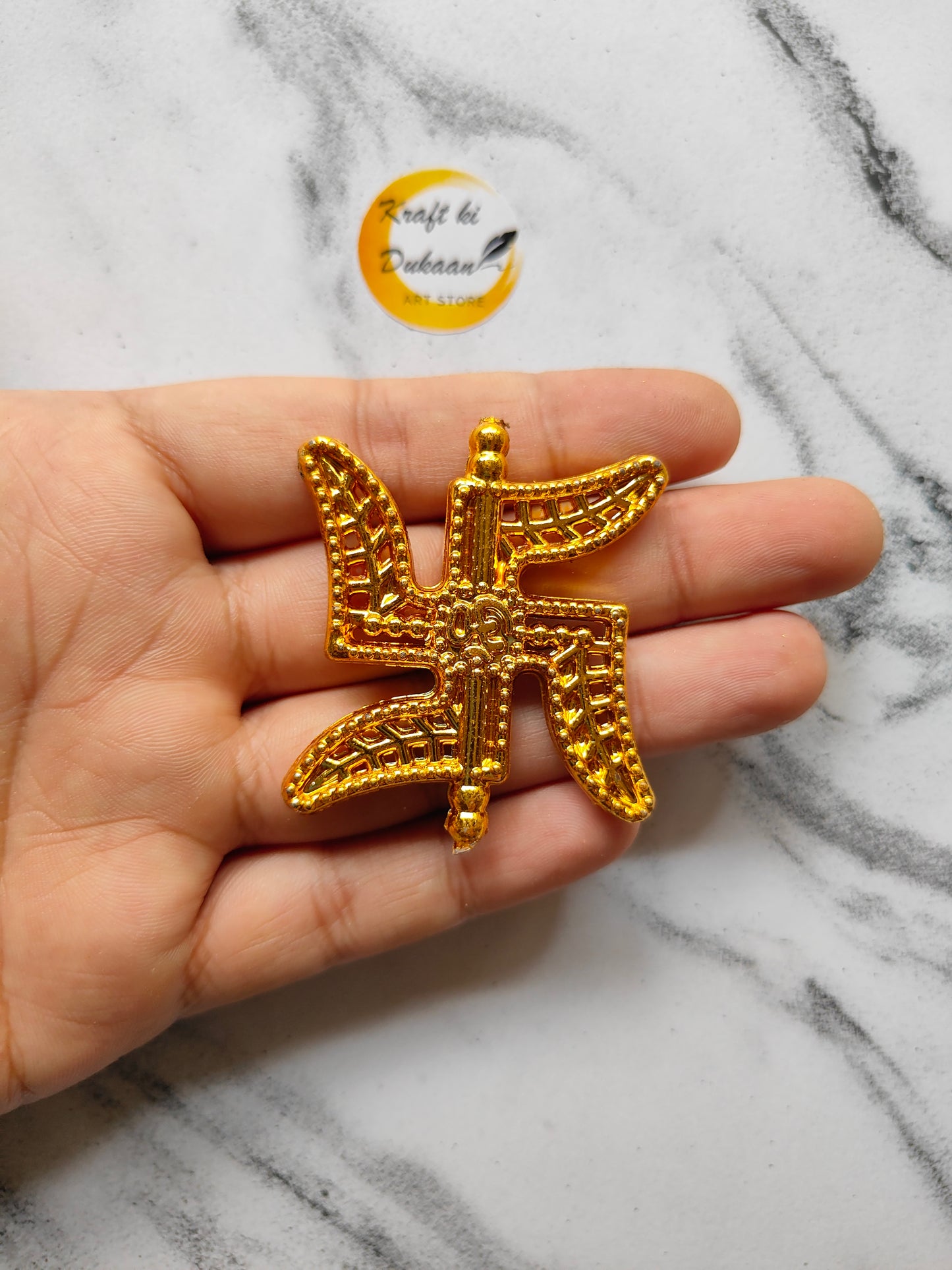 Swastik Design Beads Pack of 25 - Kraft ki Dukaan
