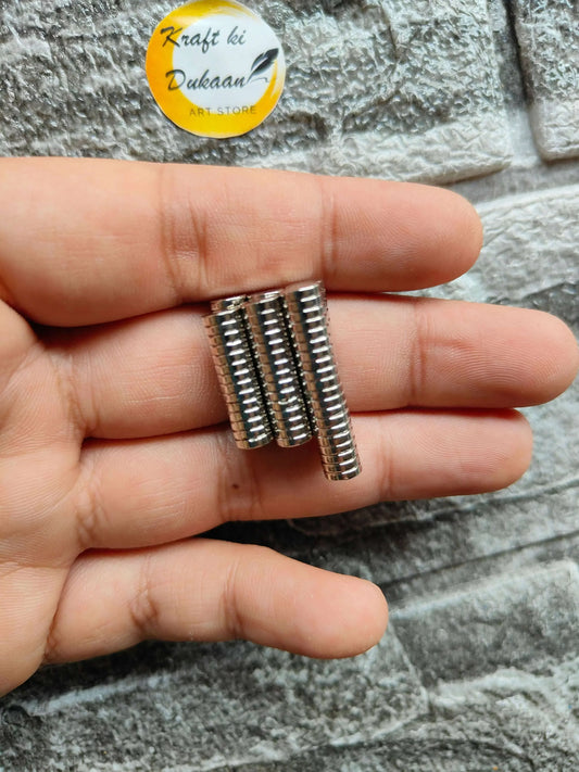 Steel Magnet round steel pieces in hand, 6mm x 1.5mm size (set)
