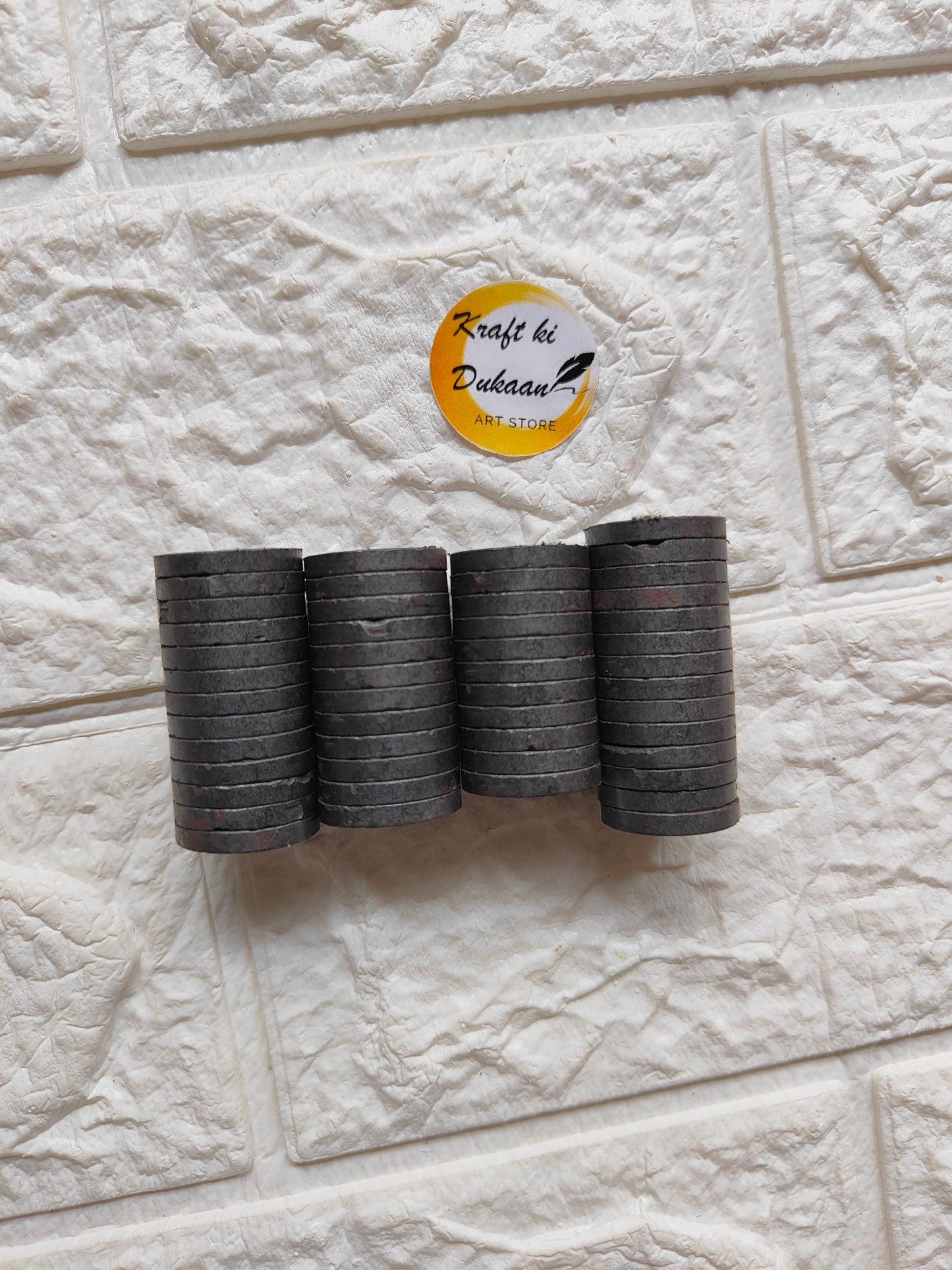 Black Magnet 20x3MM Pack of 50 - Kraft ki Dukaan