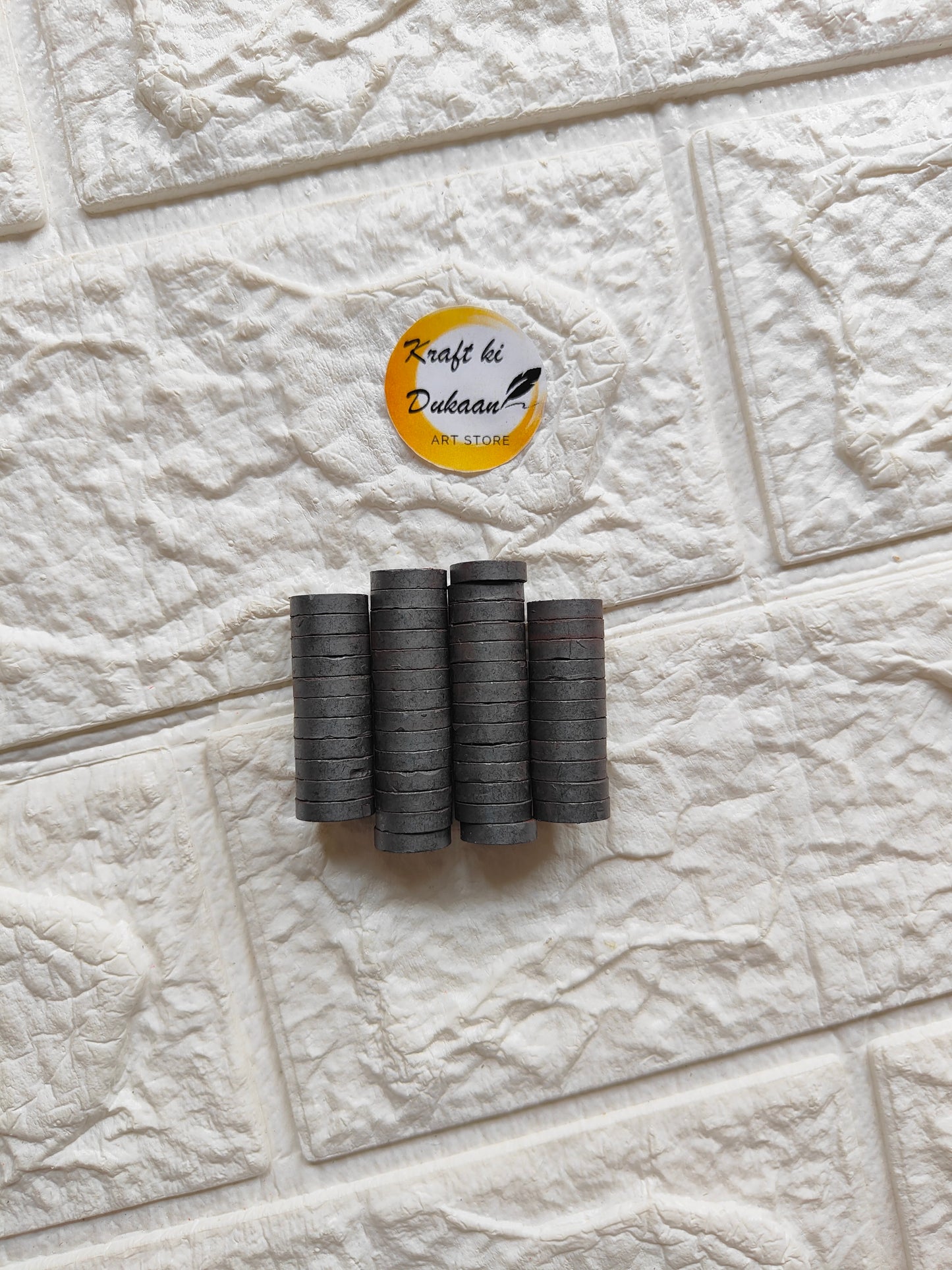 Black Magnet 12x3MM Pack of 50 - Kraft ki Dukaan