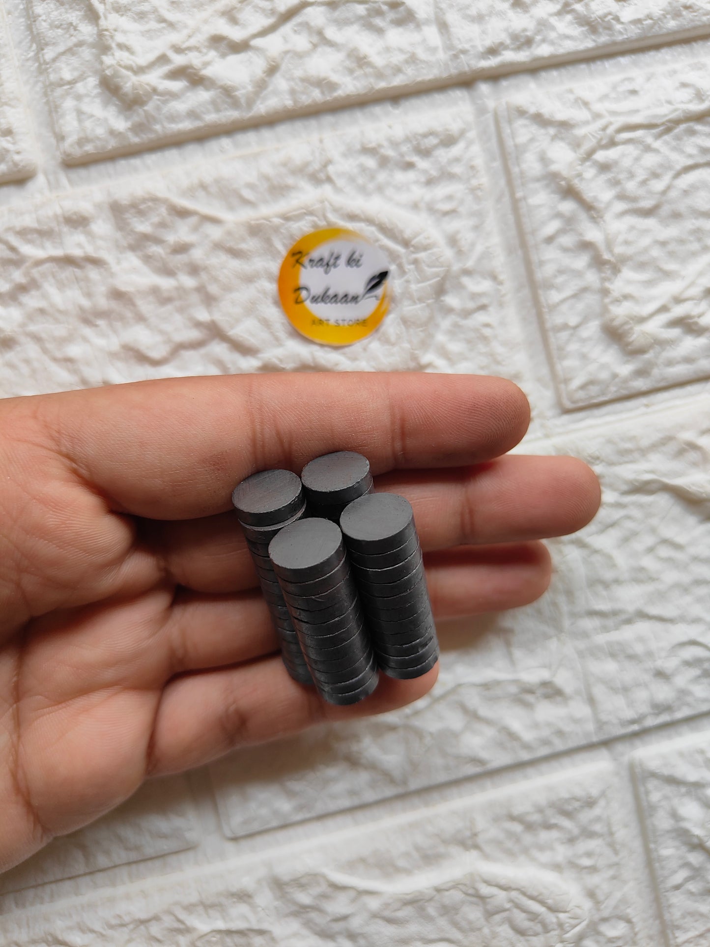 Black Magnet 12x3MM Pack of 50 - Kraft ki Dukaan