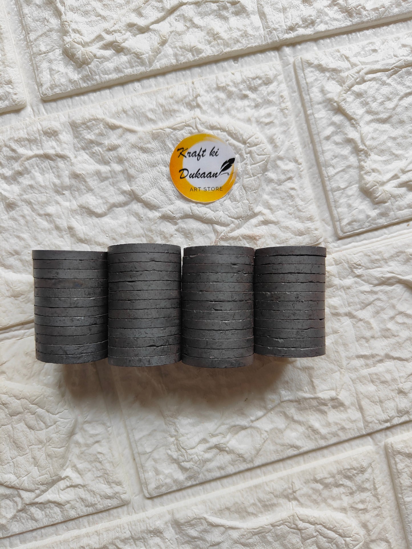 Black Magnet 24x3MM Pack of 50 - Kraft ki Dukaan