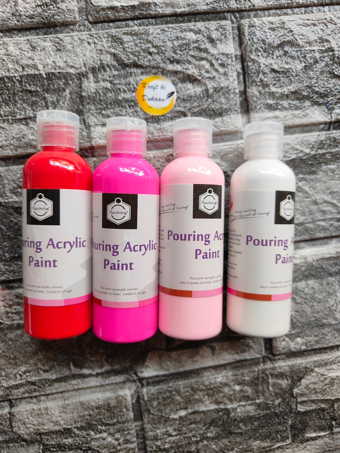 Acrylic Paint Bottle Pack of 4 A2 - Kraft ki Dukaan