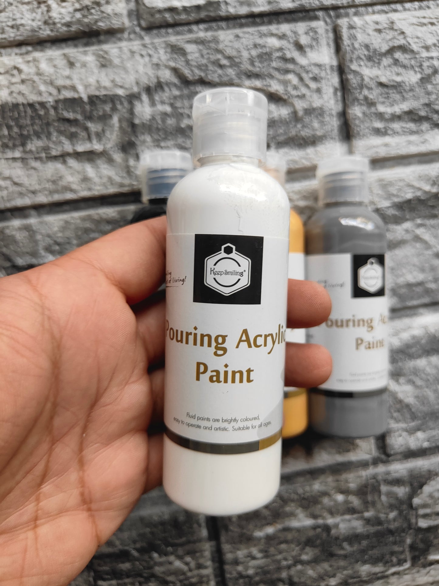 Acrylic Paint Bottle Pack of 4 A1 - Kraft ki Dukaan