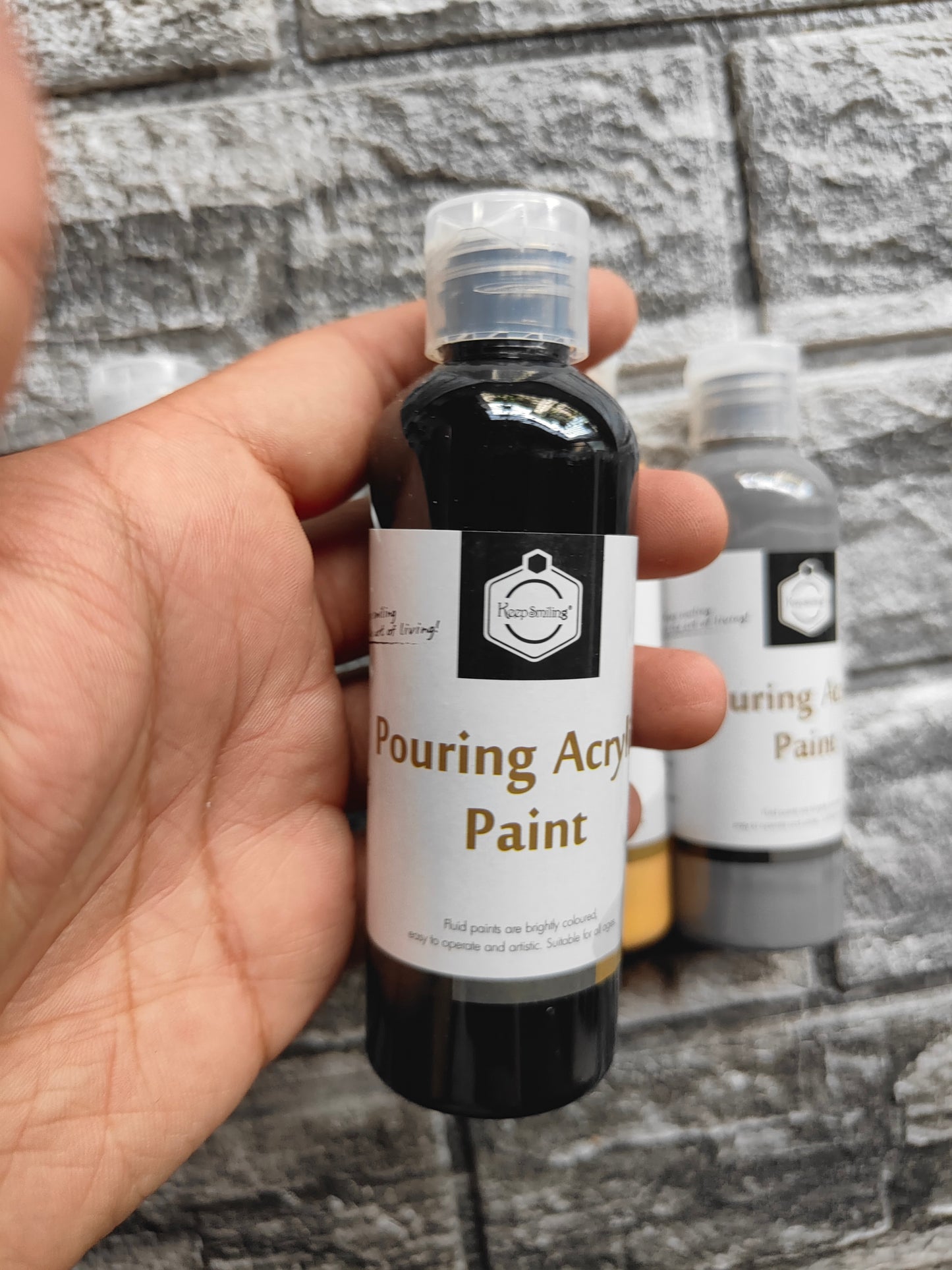 Acrylic Paint Bottle Pack of 4 A1 - Kraft ki Dukaan