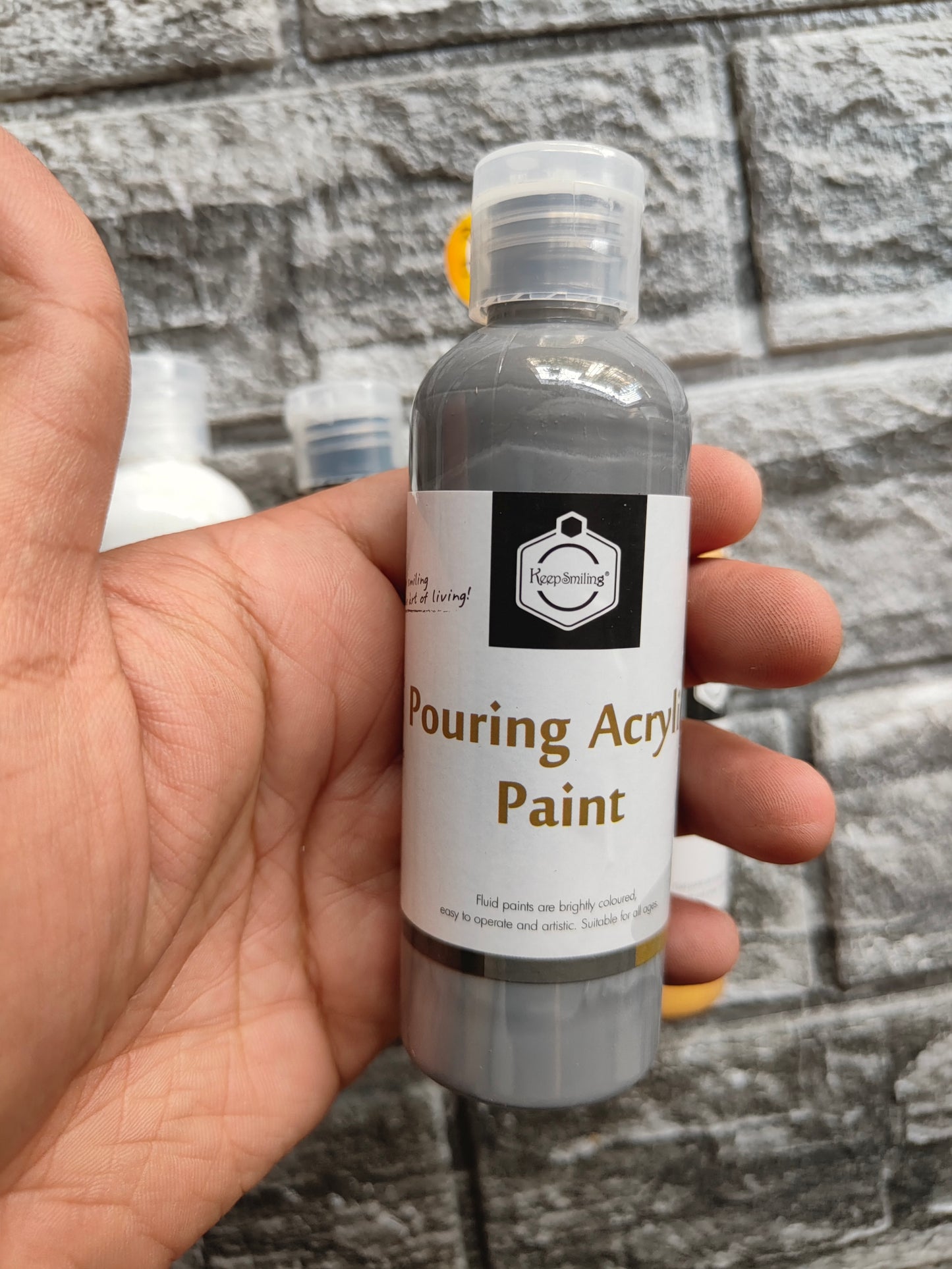 Acrylic Paint Bottle Pack of 4 A1 - Kraft ki Dukaan
