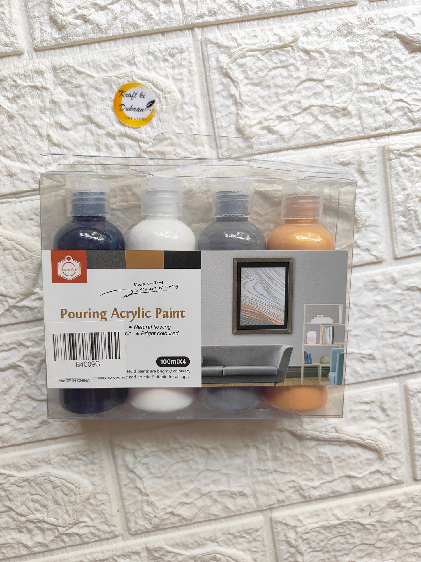 Acrylic Paint Bottle Pack of 4 A1 - Kraft ki Dukaan