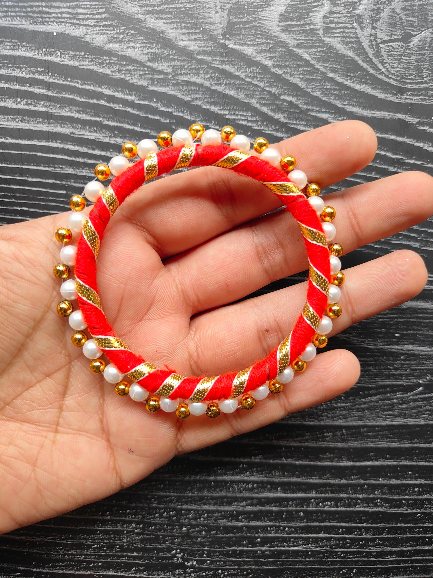 3" Round Colour Gota Ring