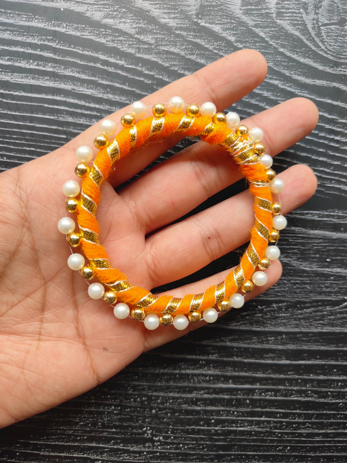 3" Round Colour Gota Ring