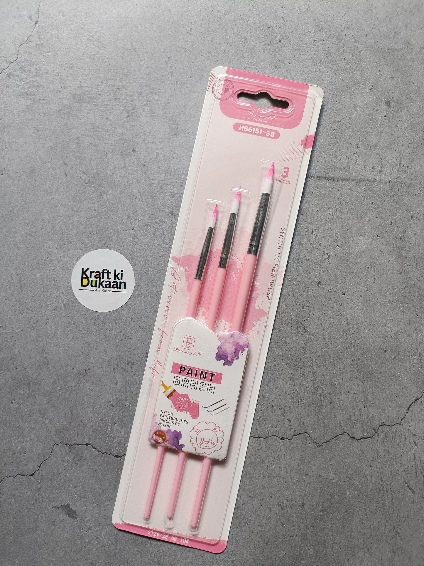 3PC Round Paint Brush Set