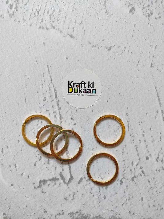 Gold metal keyring rings, pack of 50