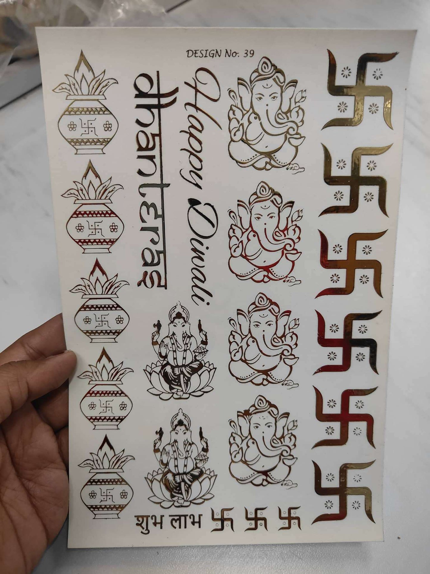 a5-gold-metal-sticker-sheet-hindu-designs-diwali-greeting