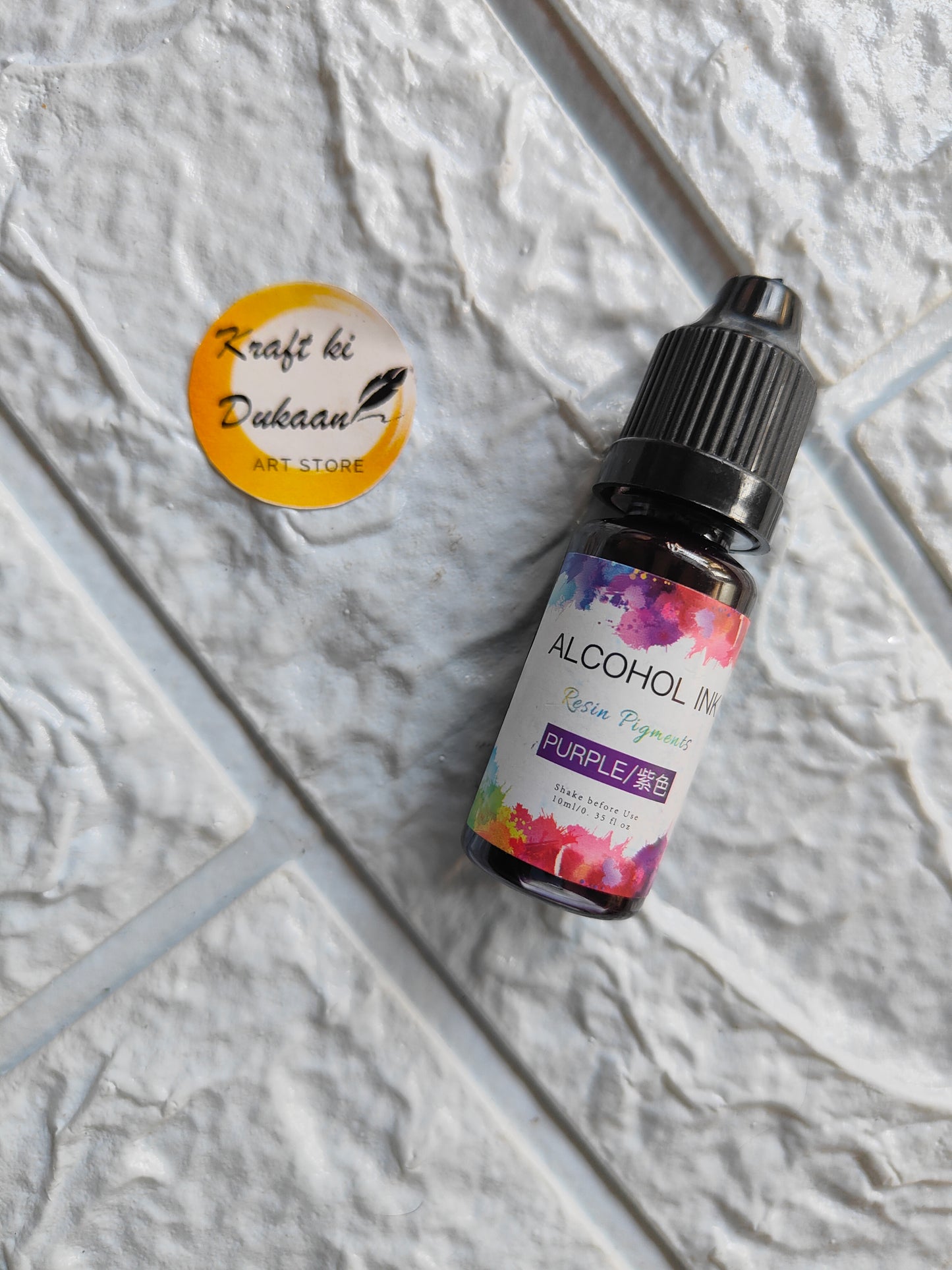 Purple alcohol ink for resin art in a dropper bottle, perfect for creative projects