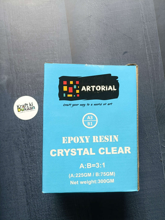 Epoxy resin crystal clear box, A:B 3:1, net 300g
