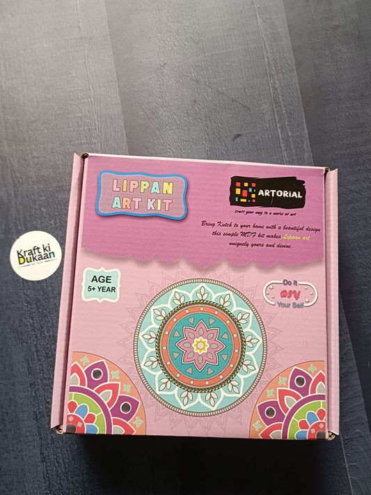Lippan Art Kit A2 pink box with mandala design and age 5+ label