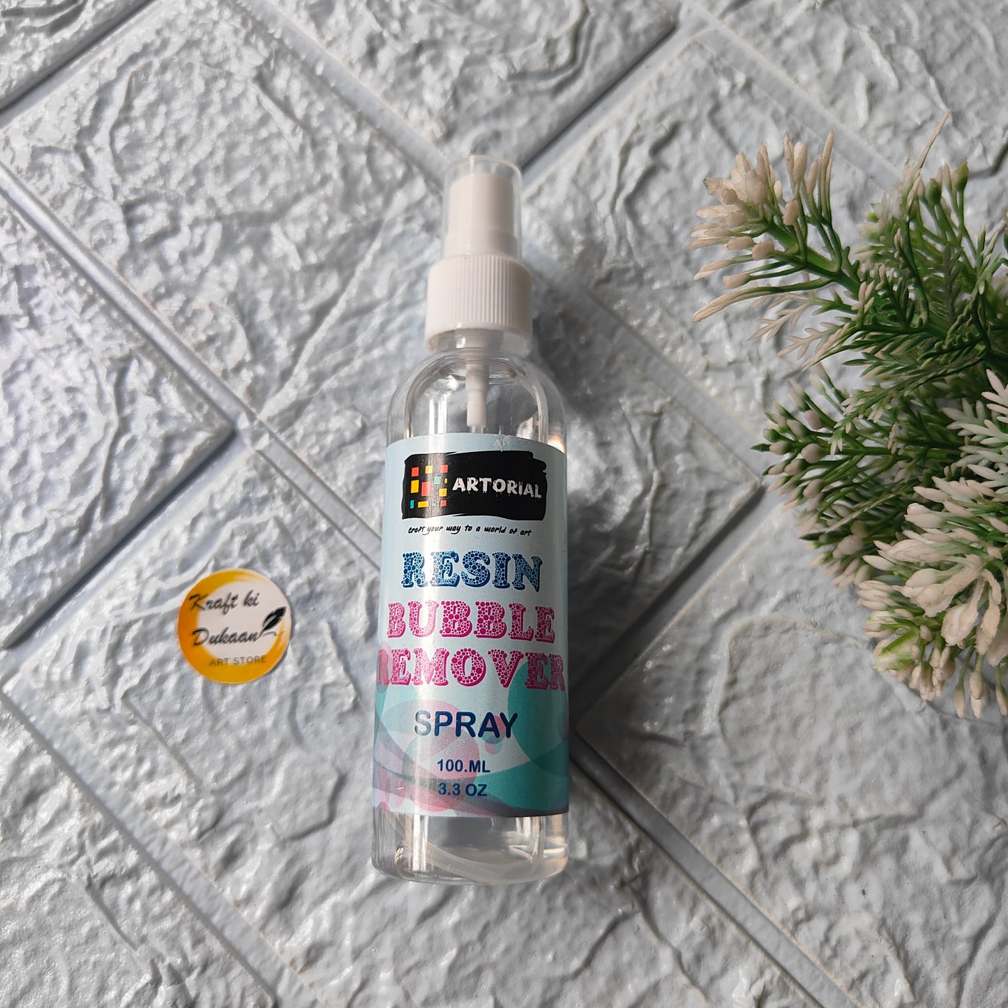 Kraft ki Dukaan Resin Bubble Remover Spray 100ml for Smooth Resin Finishes