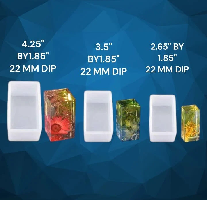 Kraft ki Dukaan Depp Casting Moulds in various sizes, ideal block moulds for crafts with detailed resin designs