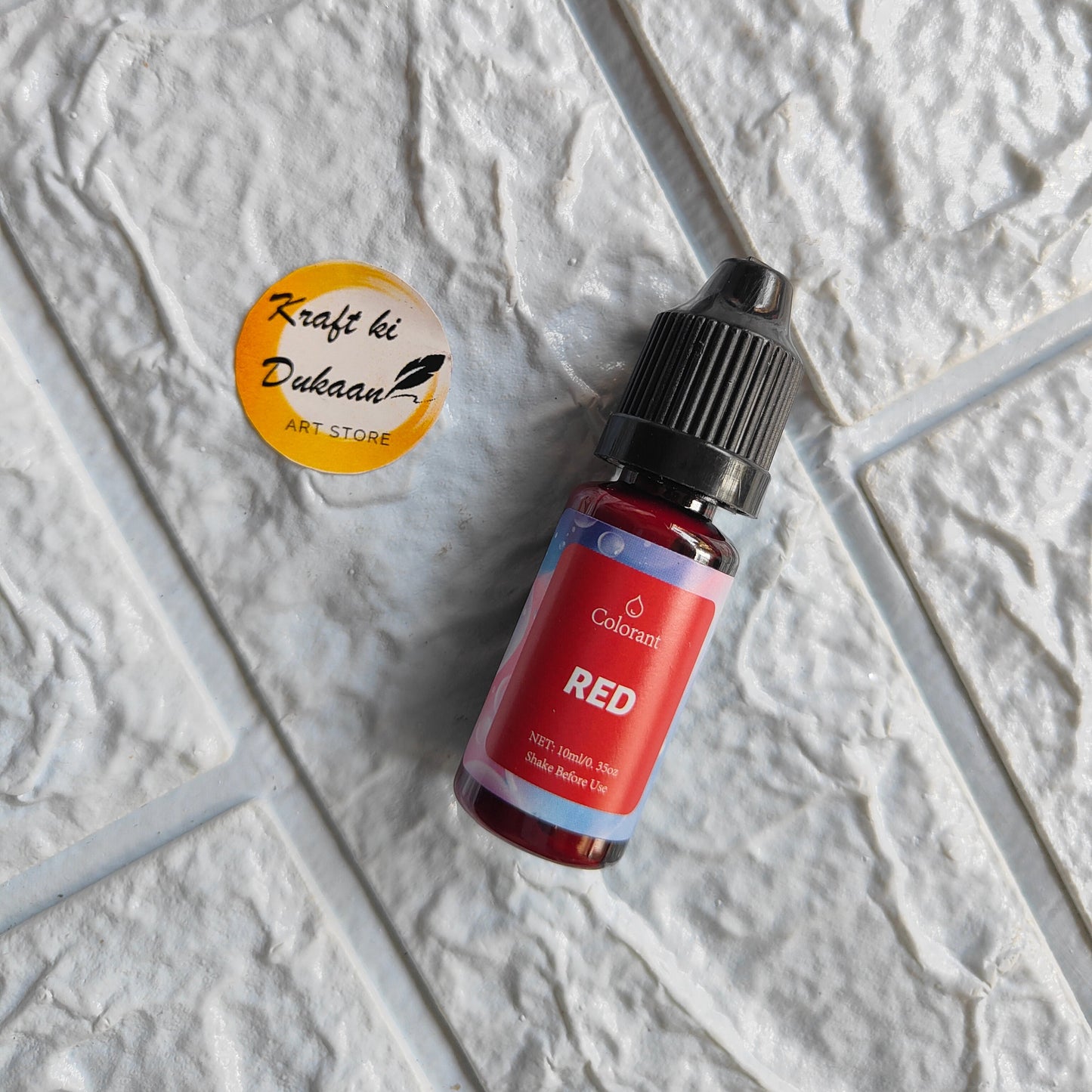 Red resin pigment colorant bottle by Colorant for vibrant crafting projects