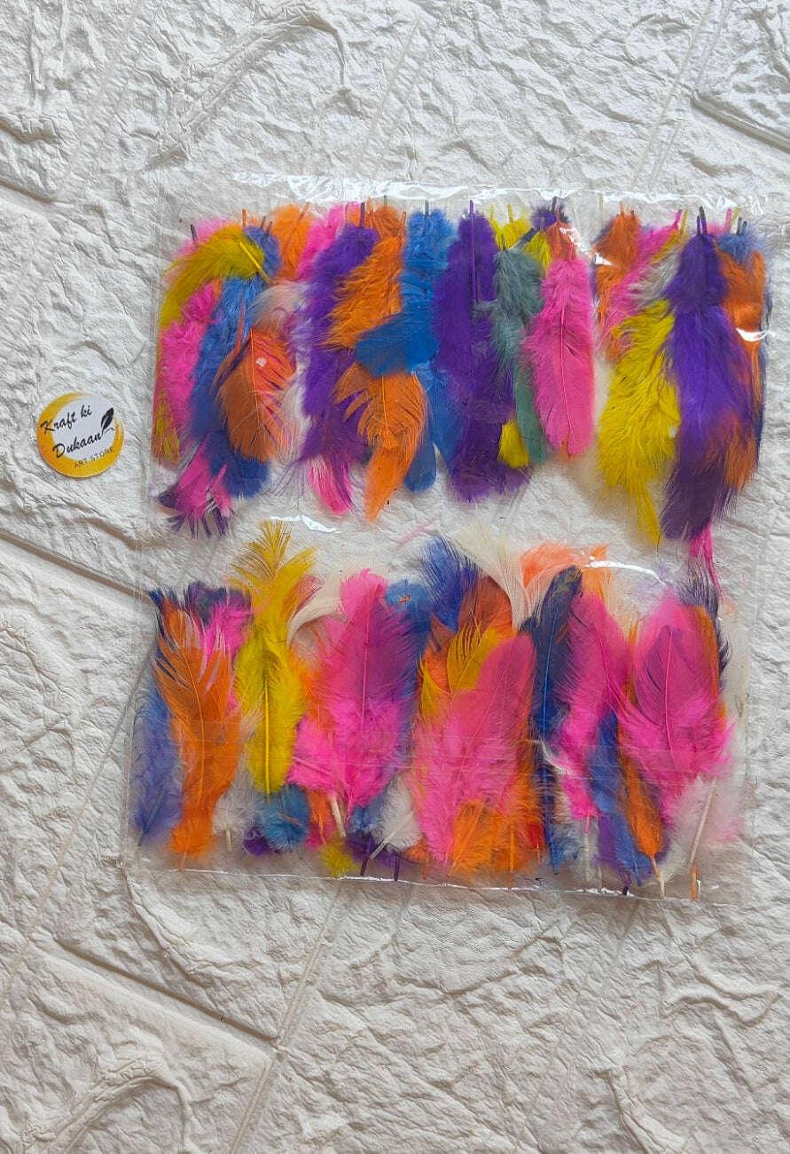 colorful-craft-feathers-for-art-projects-pink-purple-yellow