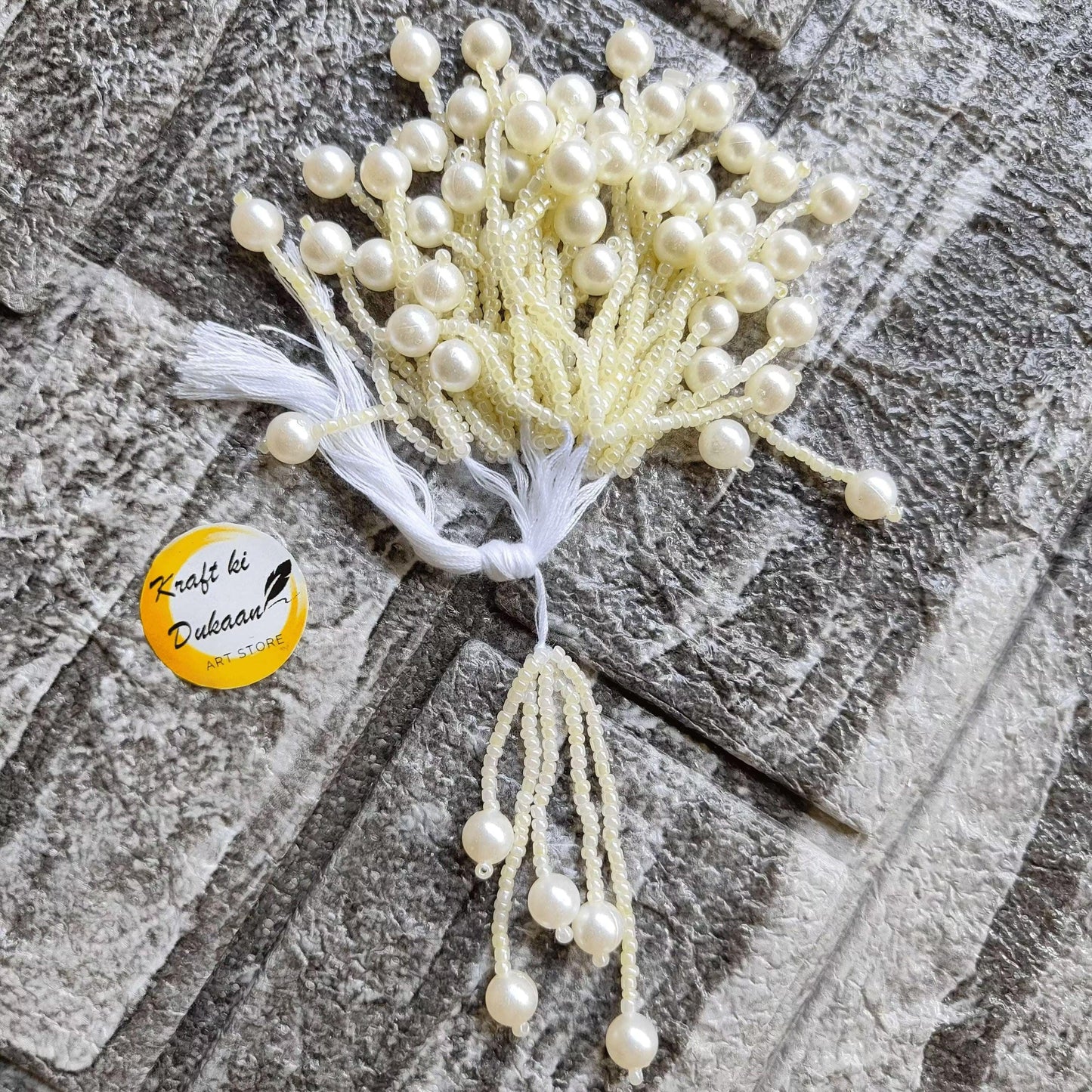 craft-ki-dukaan-pearl-latkan-set-for-craft-white-and-yellow